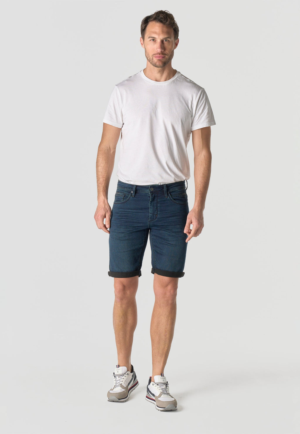 Bermuda Hombre Denim Knit Regular Azul Oscuro – Koroshi 2611PS19