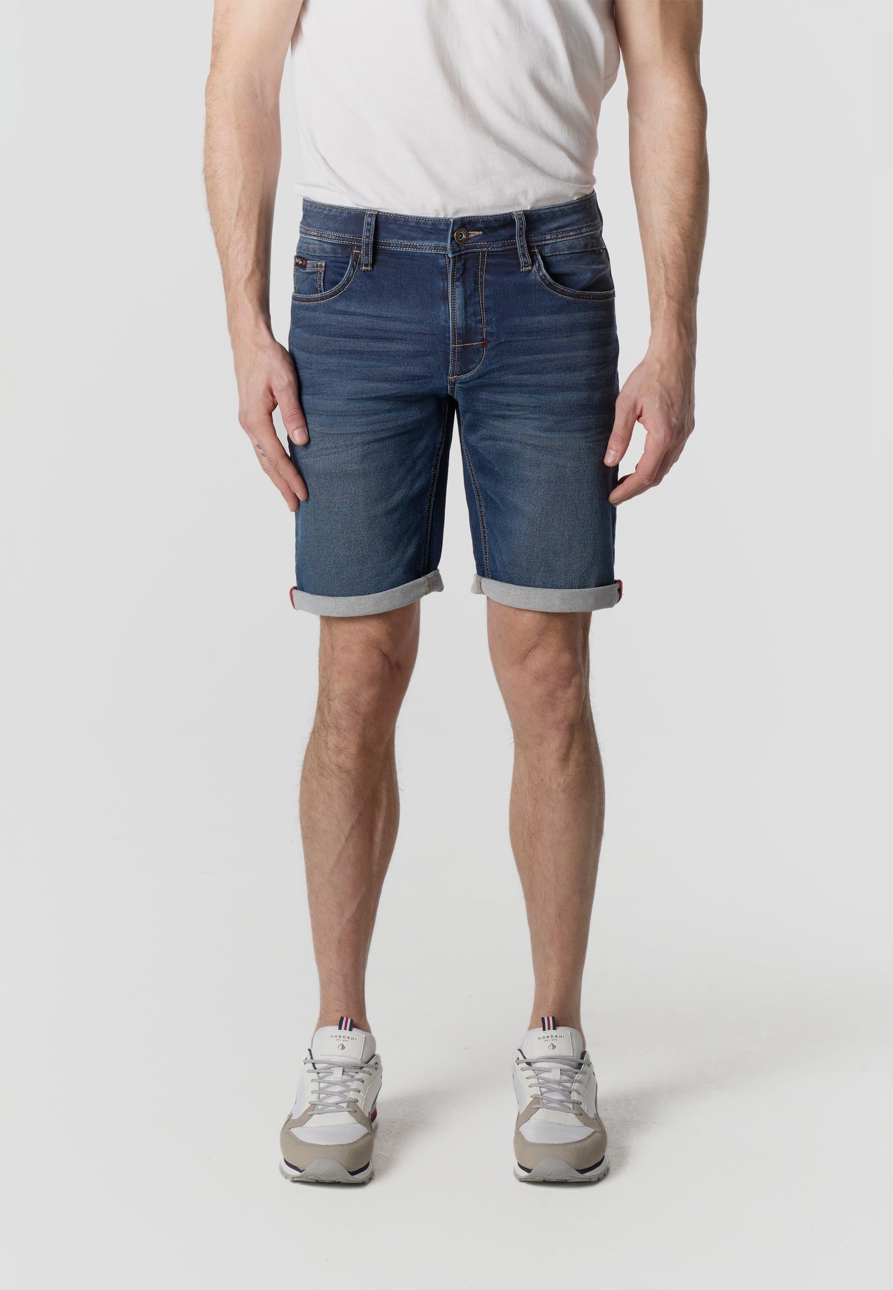 Bermuda Hombre Denim Knit Regular – Koroshi Azul Oscuro