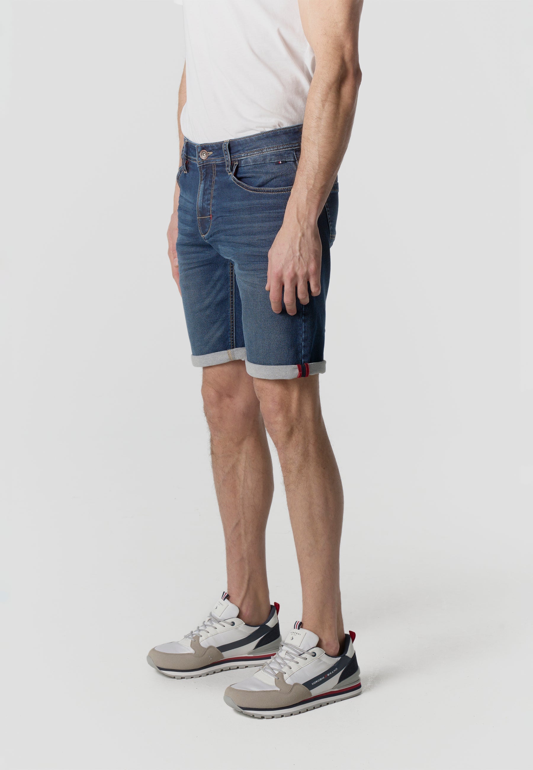 Bermuda Hombre Denim Knit Regular – Koroshi Azul Oscuro