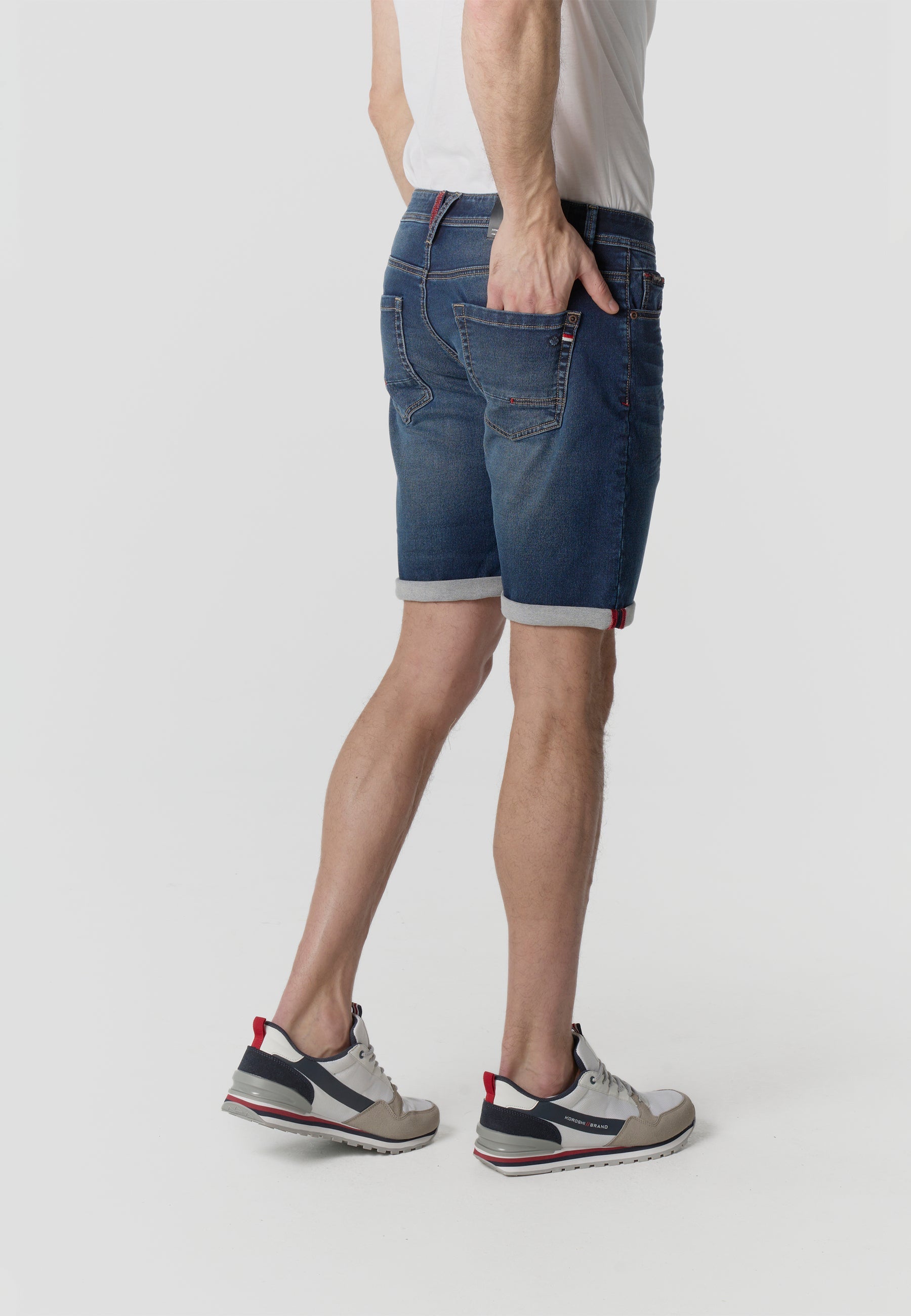 Bermuda Hombre Denim Knit Regular – Koroshi Azul Oscuro