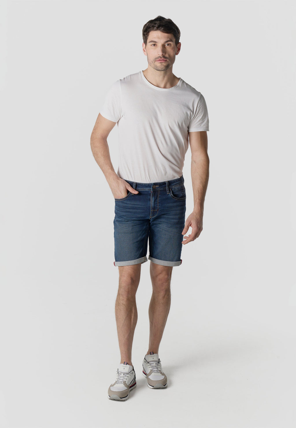 Bermuda Hombre Denim Knit Regular – Koroshi Azul Oscuro
