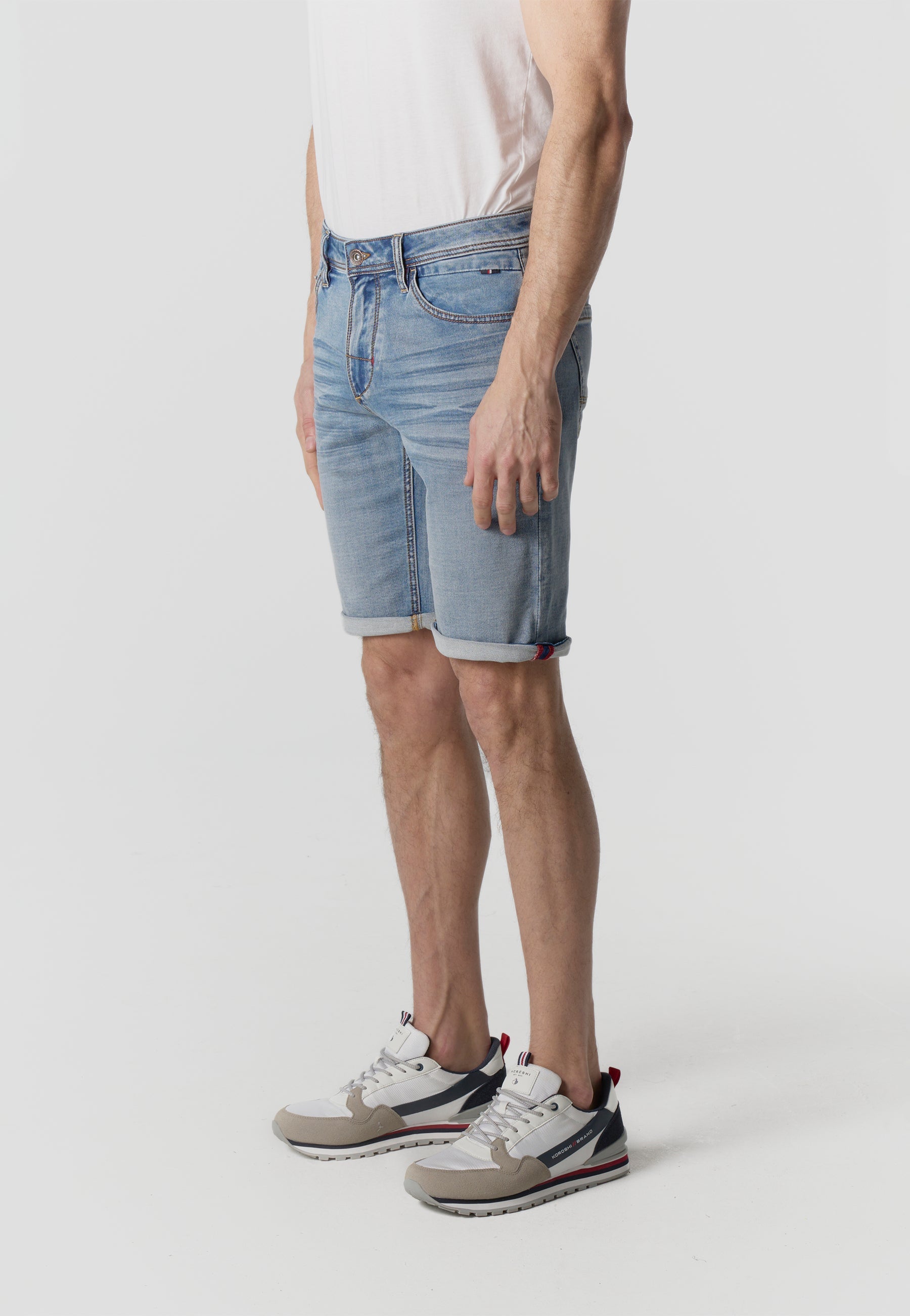Bermuda Hombre Denim Knit Regular – Koroshi Azul Claro