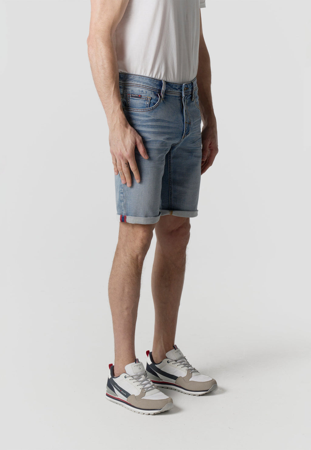 Bermuda Hombre Denim Knit Regular – Koroshi Azul Claro