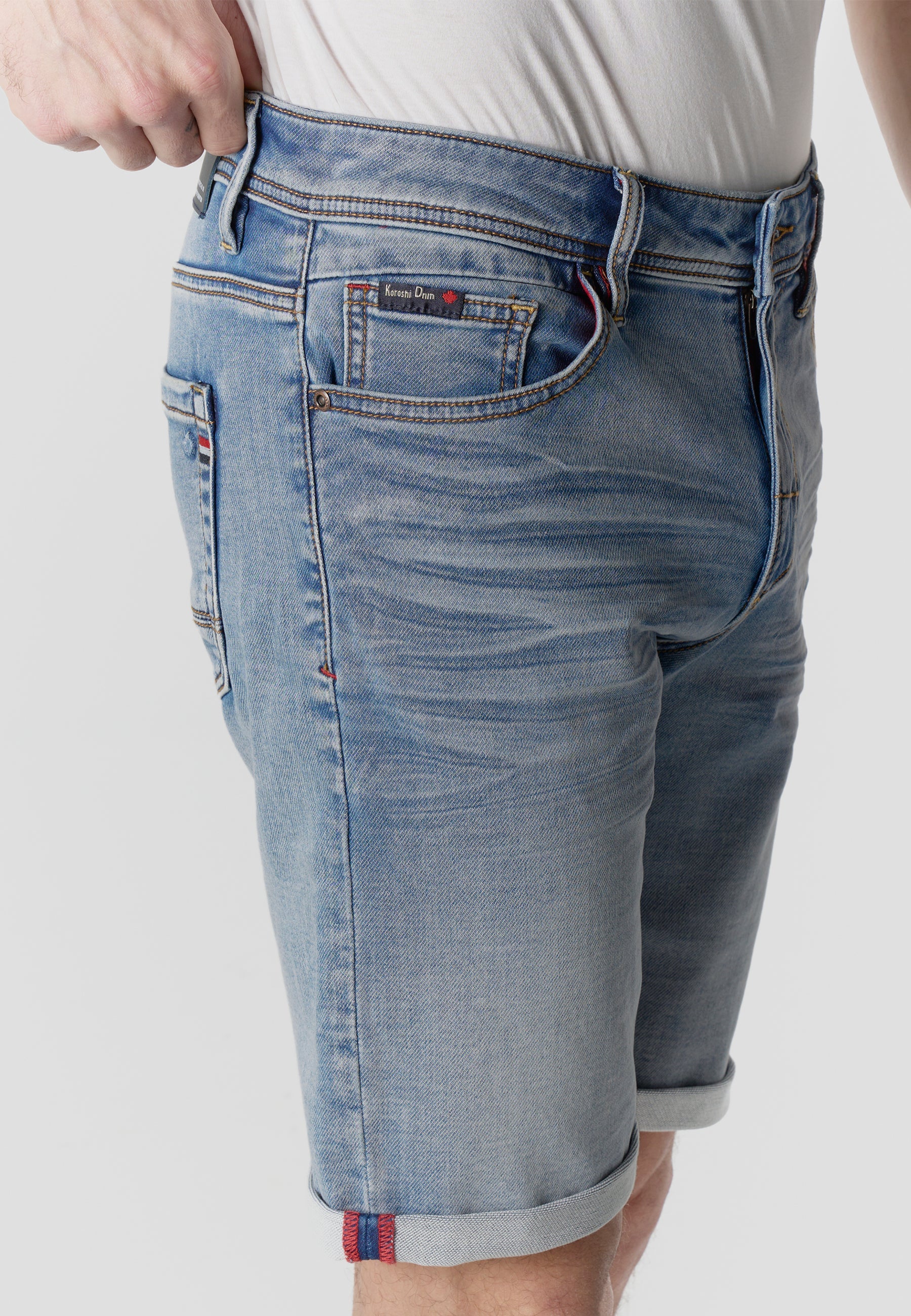 Bermuda Hombre Denim Knit Regular – Koroshi Azul Claro