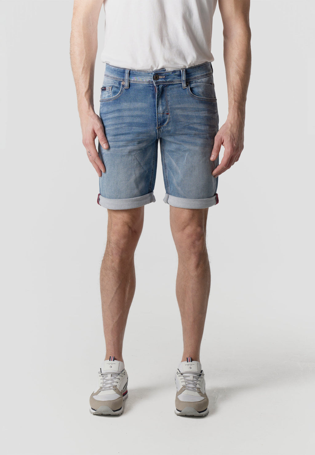 Bermuda Hombre Denim Knit Regular – Koroshi Azul Medio