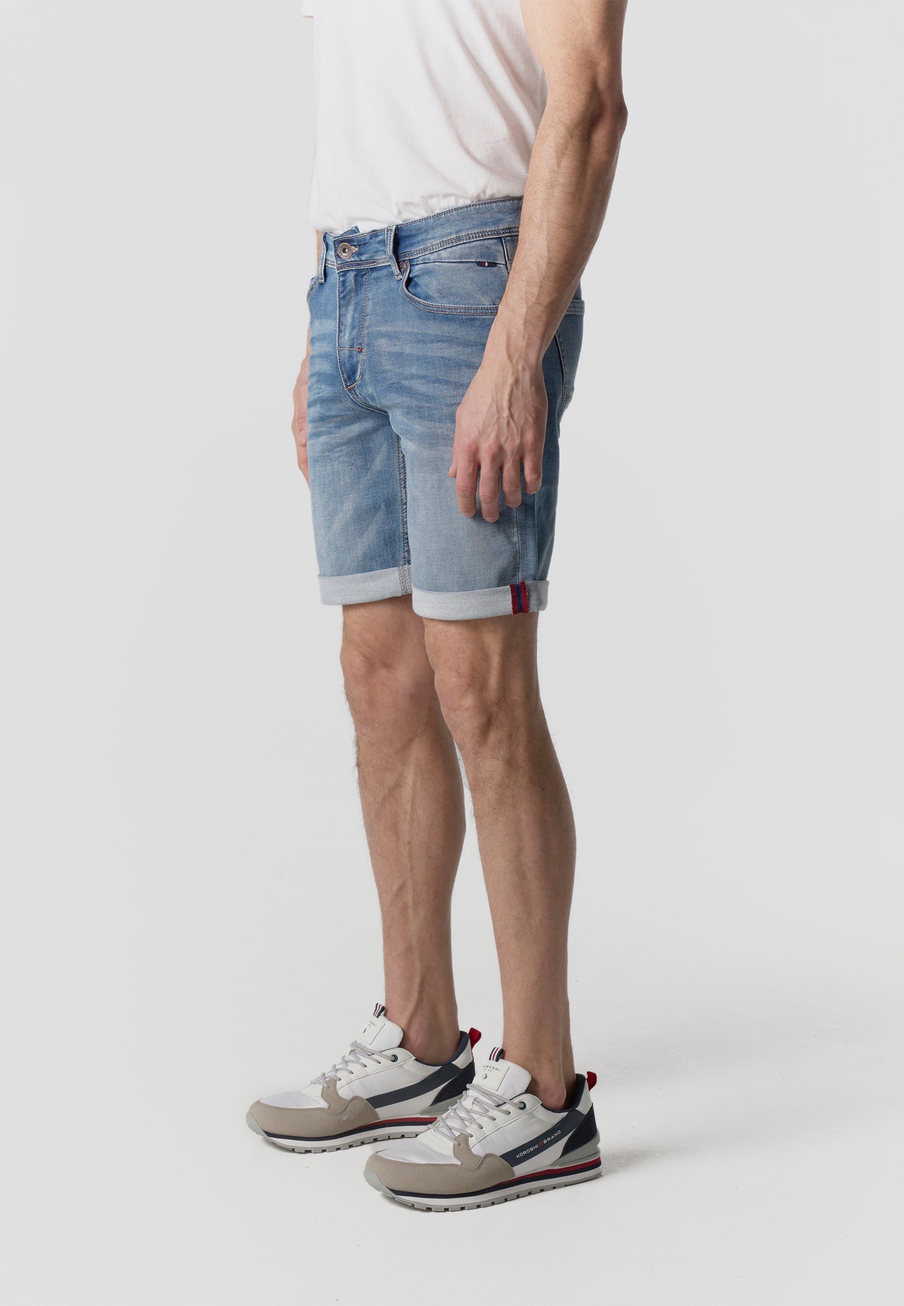 Bermuda Hombre Denim Knit Regular – Koroshi Azul Medio