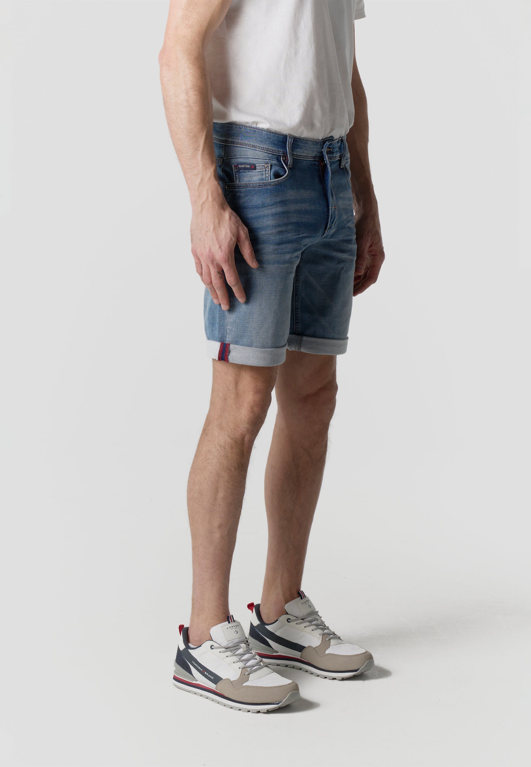 Bermuda Hombre Denim Knit Regular – Koroshi Azul Medio