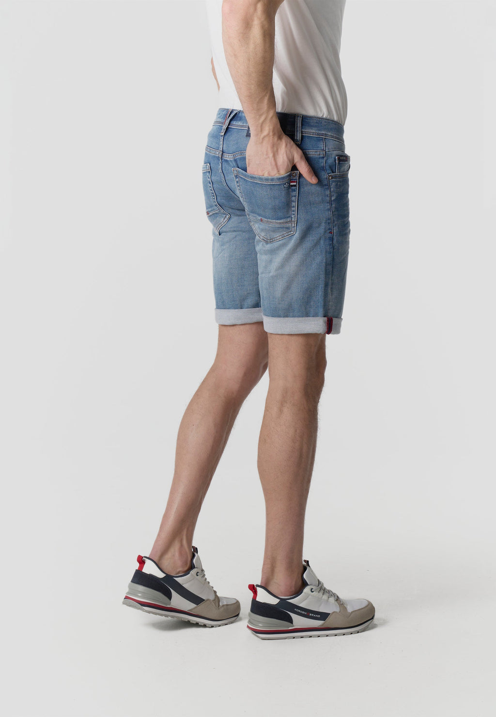 Bermuda Hombre Denim Knit Regular – Koroshi Azul Medio