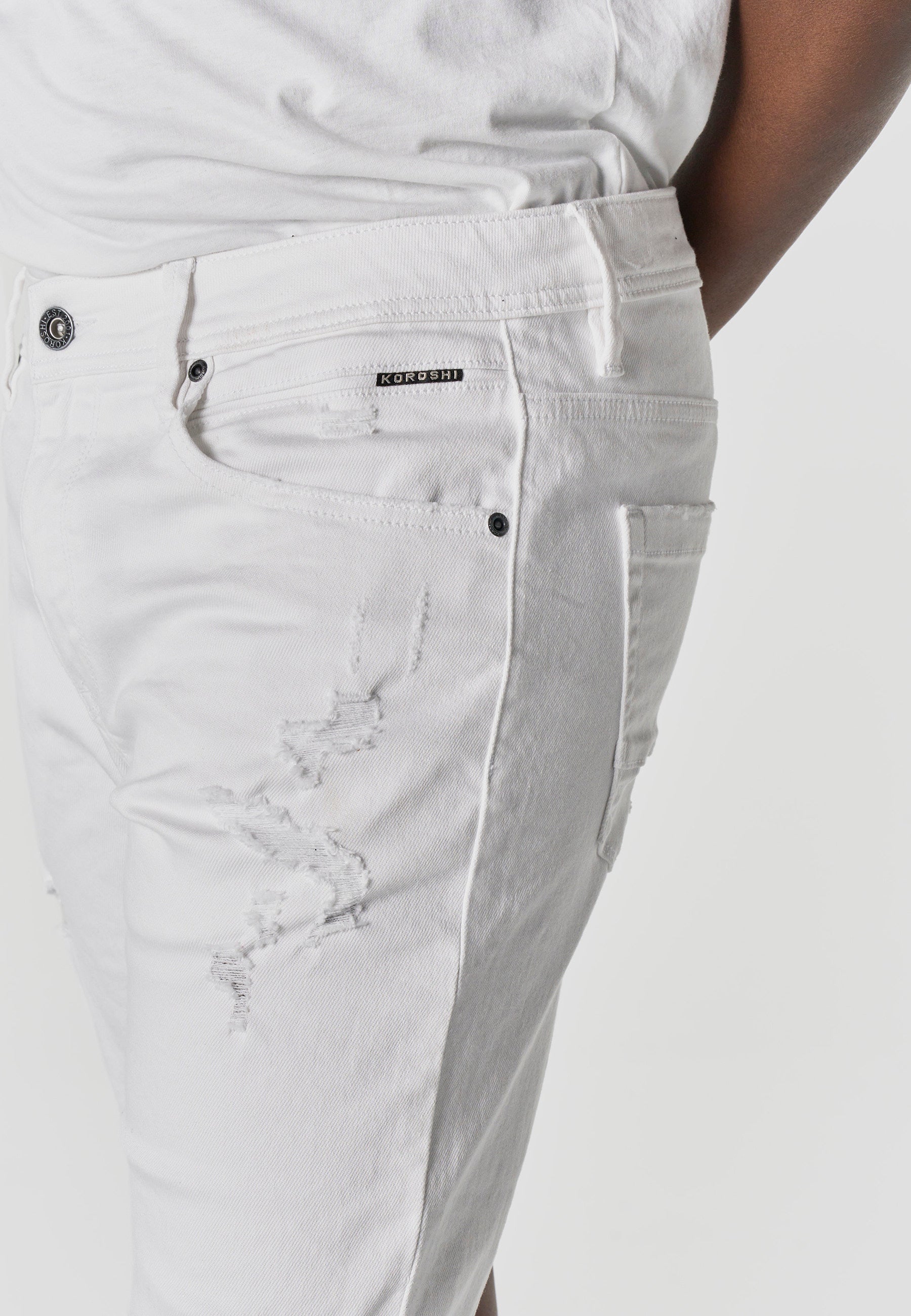 Bermuda Hombre Algodón Regular Blanco – Koroshi 2611PS24