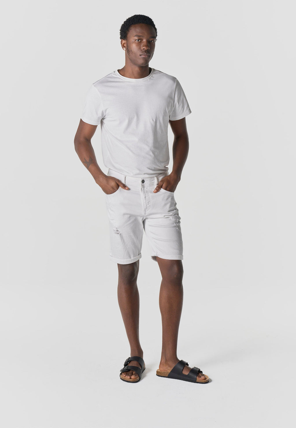 Bermuda Hombre Algodón Regular Blanco – Koroshi 2611PS24