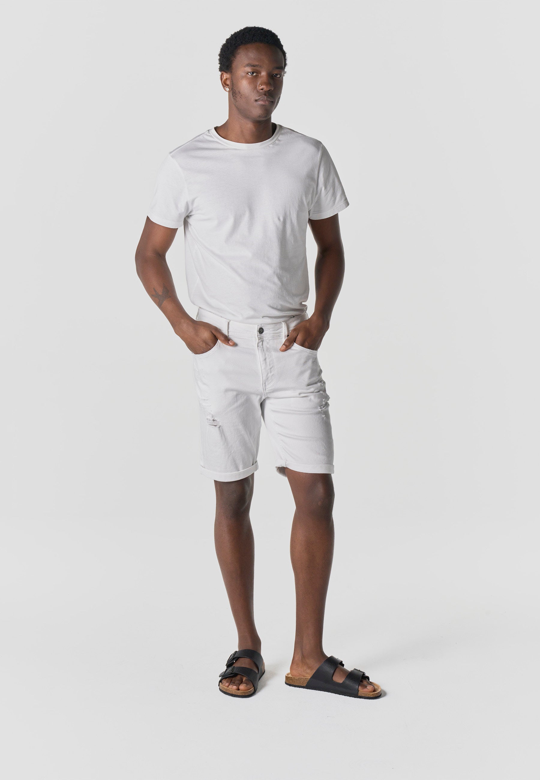 Bermuda Hombre Algodón Regular Blanco – Koroshi 2611PS24