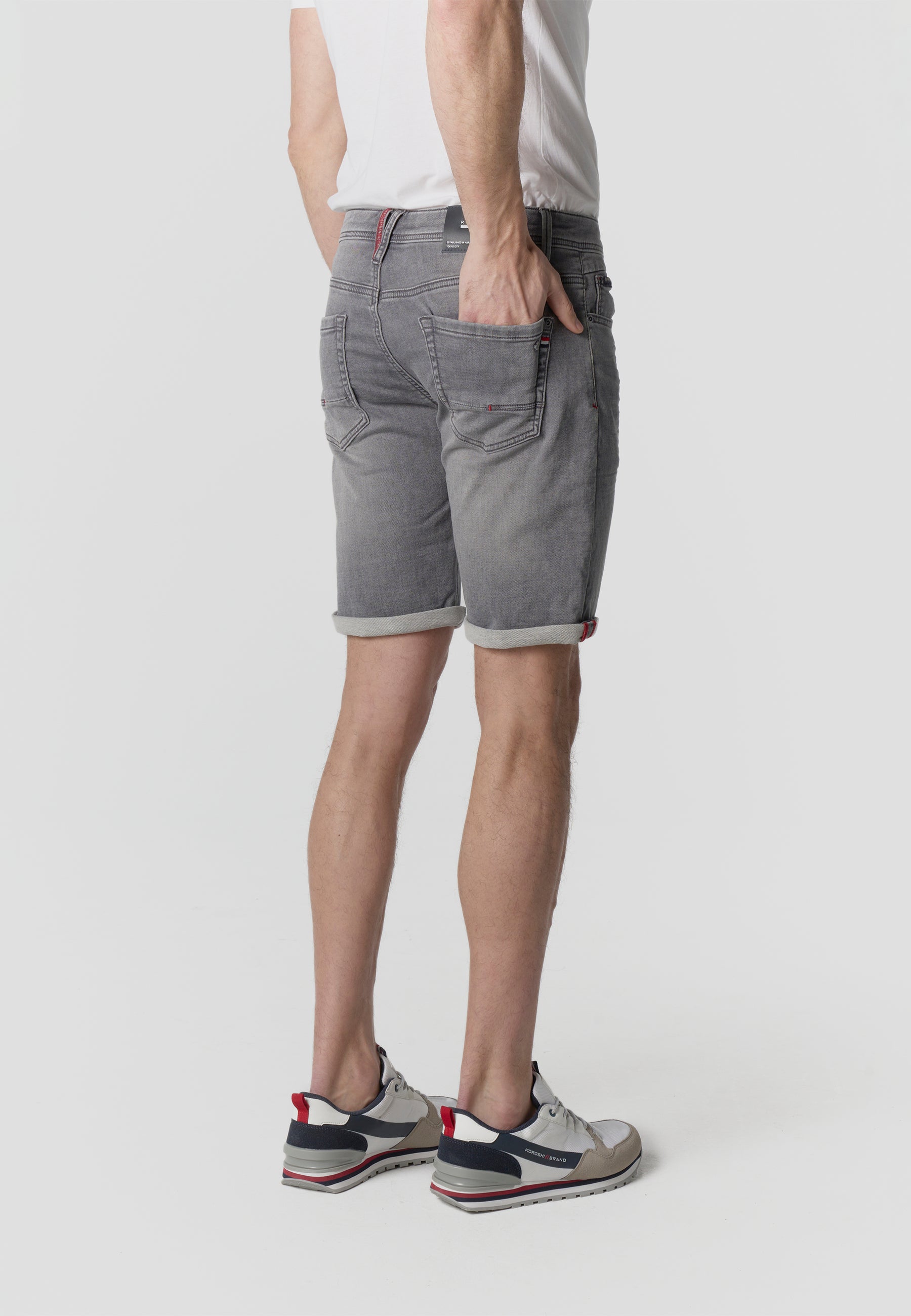 Bermuda Hombre Denim Regular – Koroshi Gris