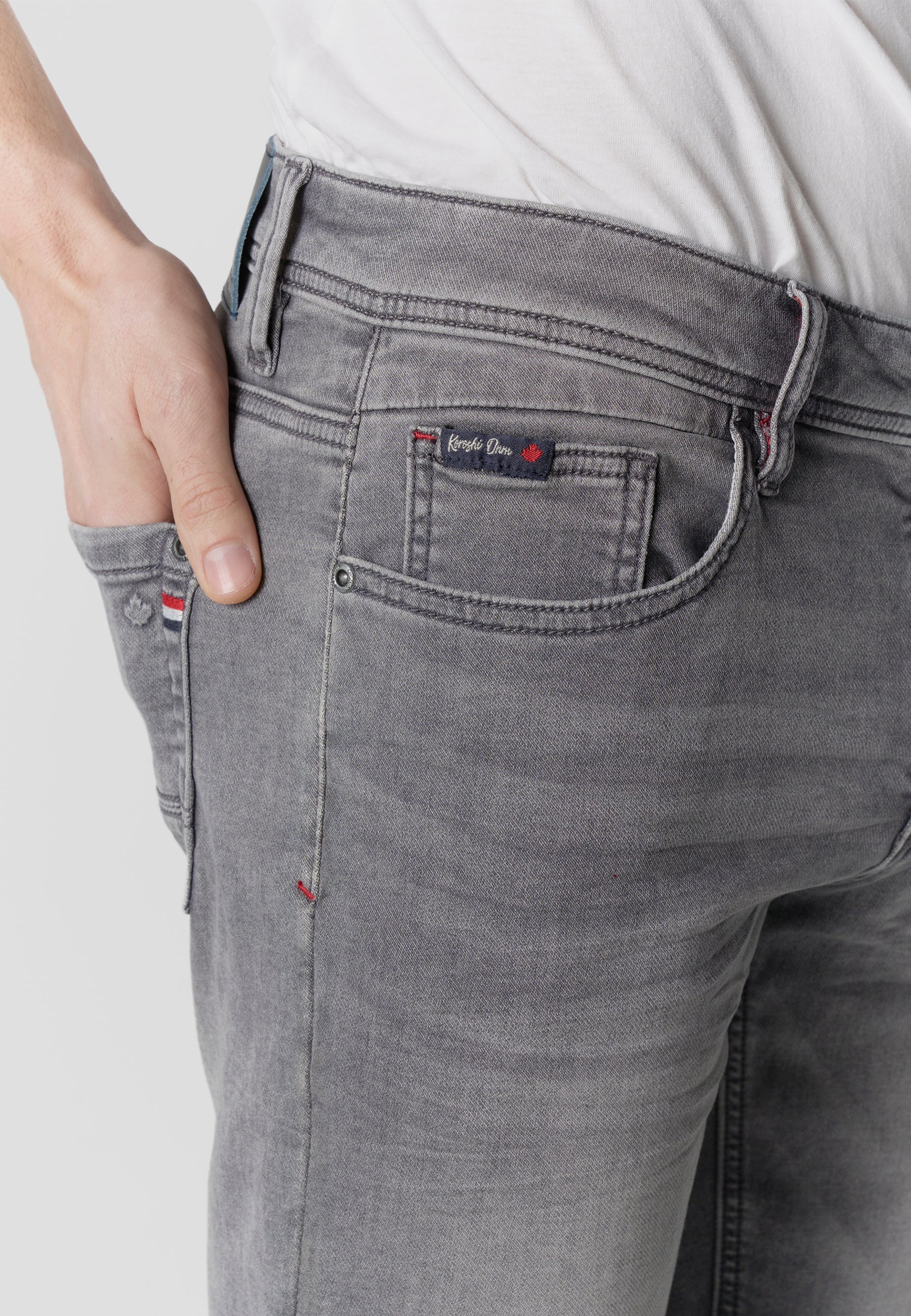 Bermuda Hombre Denim Regular – Koroshi Gris