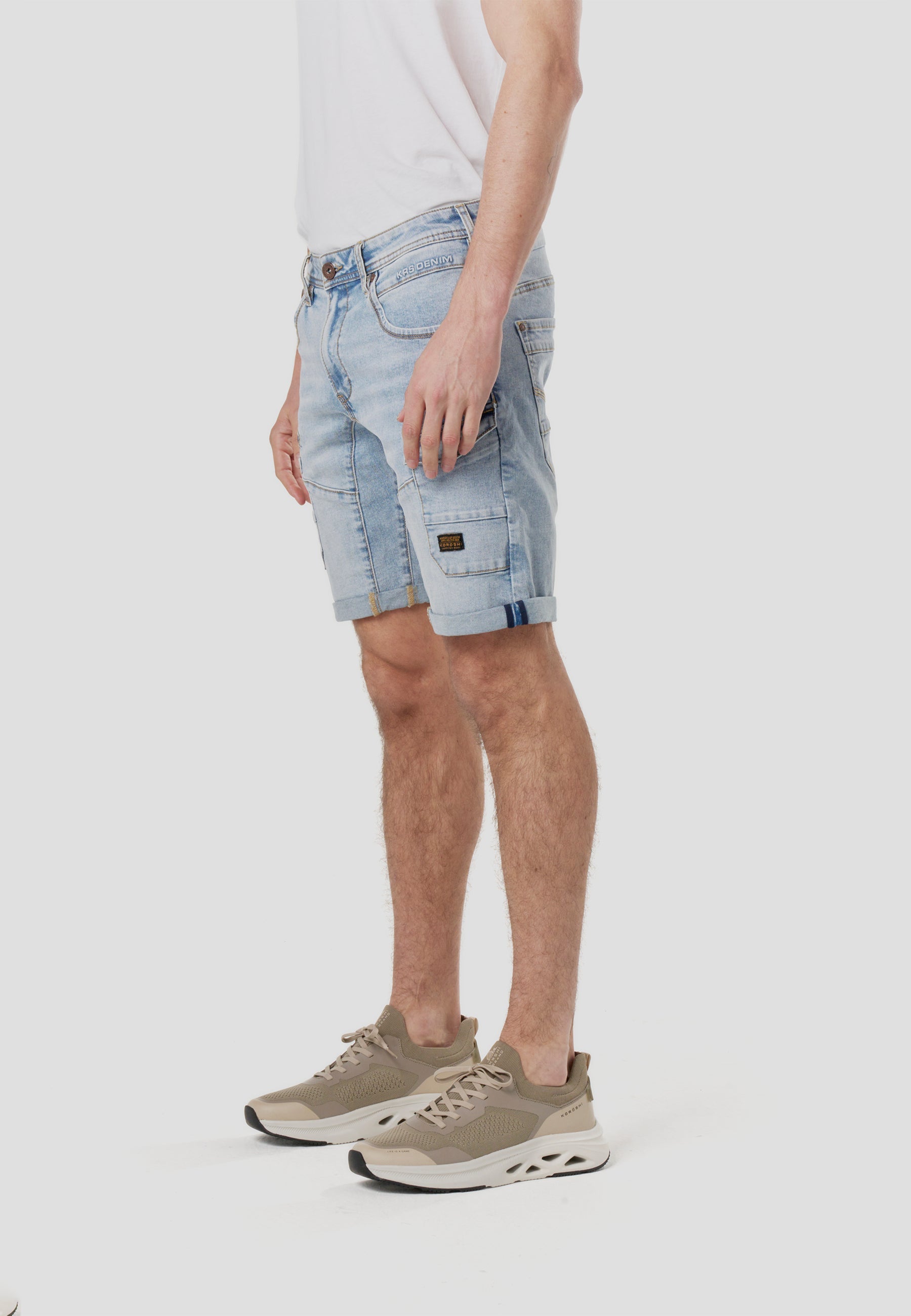 Bermuda Hombre Cargo Denim Azul Claro – Koroshi 2611PS40