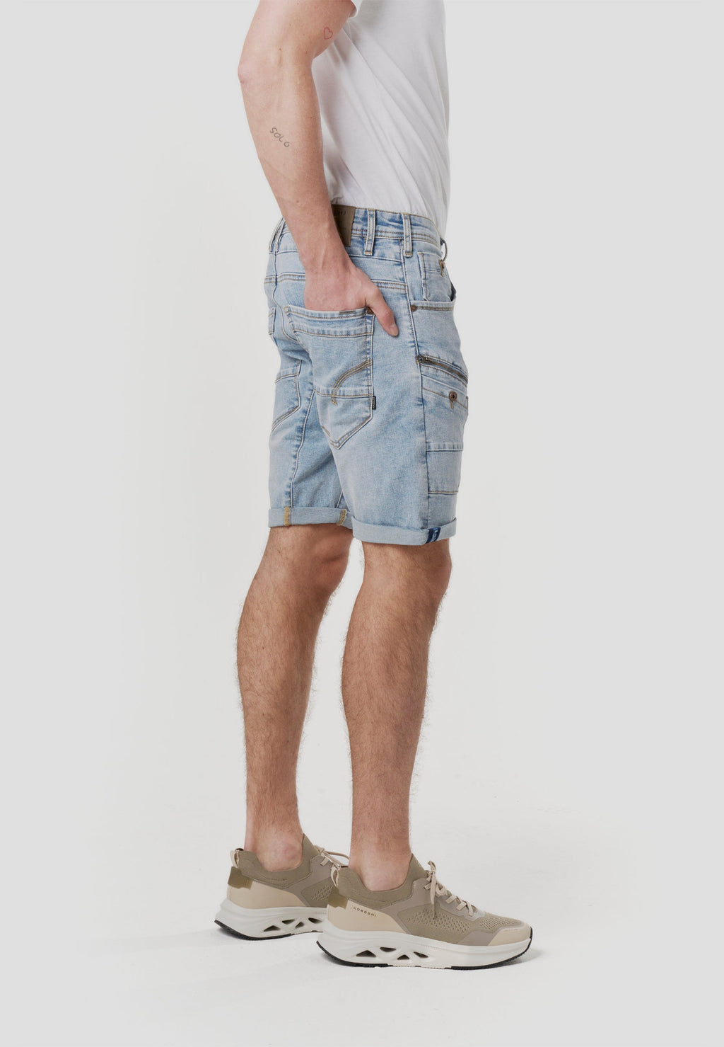 Bermuda Hombre Cargo Denim Azul Claro – Koroshi 2611PS40
