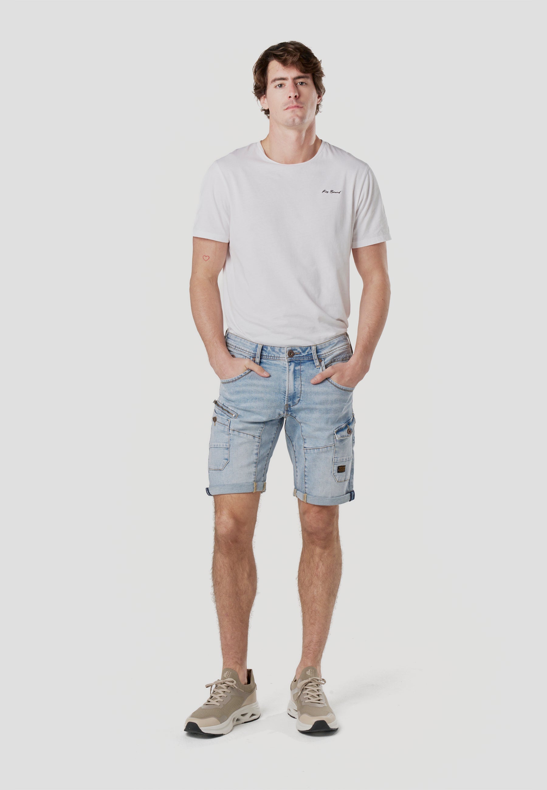 Bermuda Hombre Cargo Denim Azul Claro – Koroshi 2611PS40