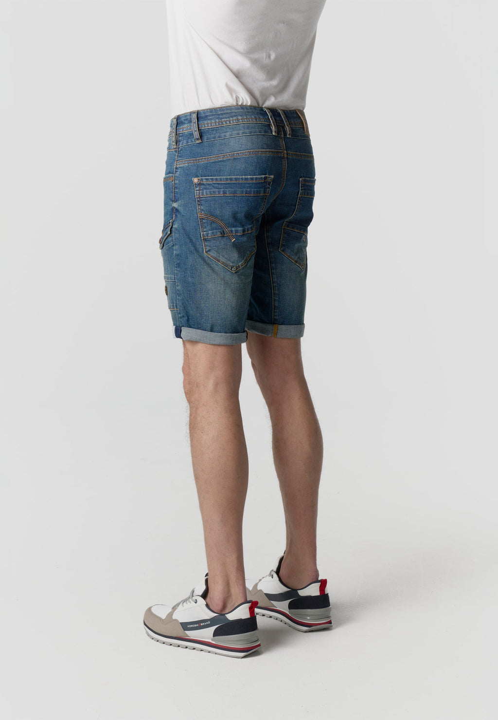 Bermuda Hombre Cargo Denim Regular Azul Medio – Koroshi 2611PS41
