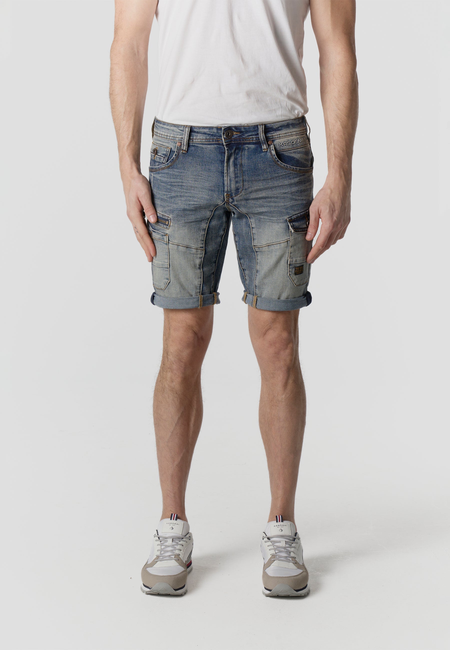 Bermuda Hombre Cargo Denim Jogger Azul Claro – Koroshi 2611PS42