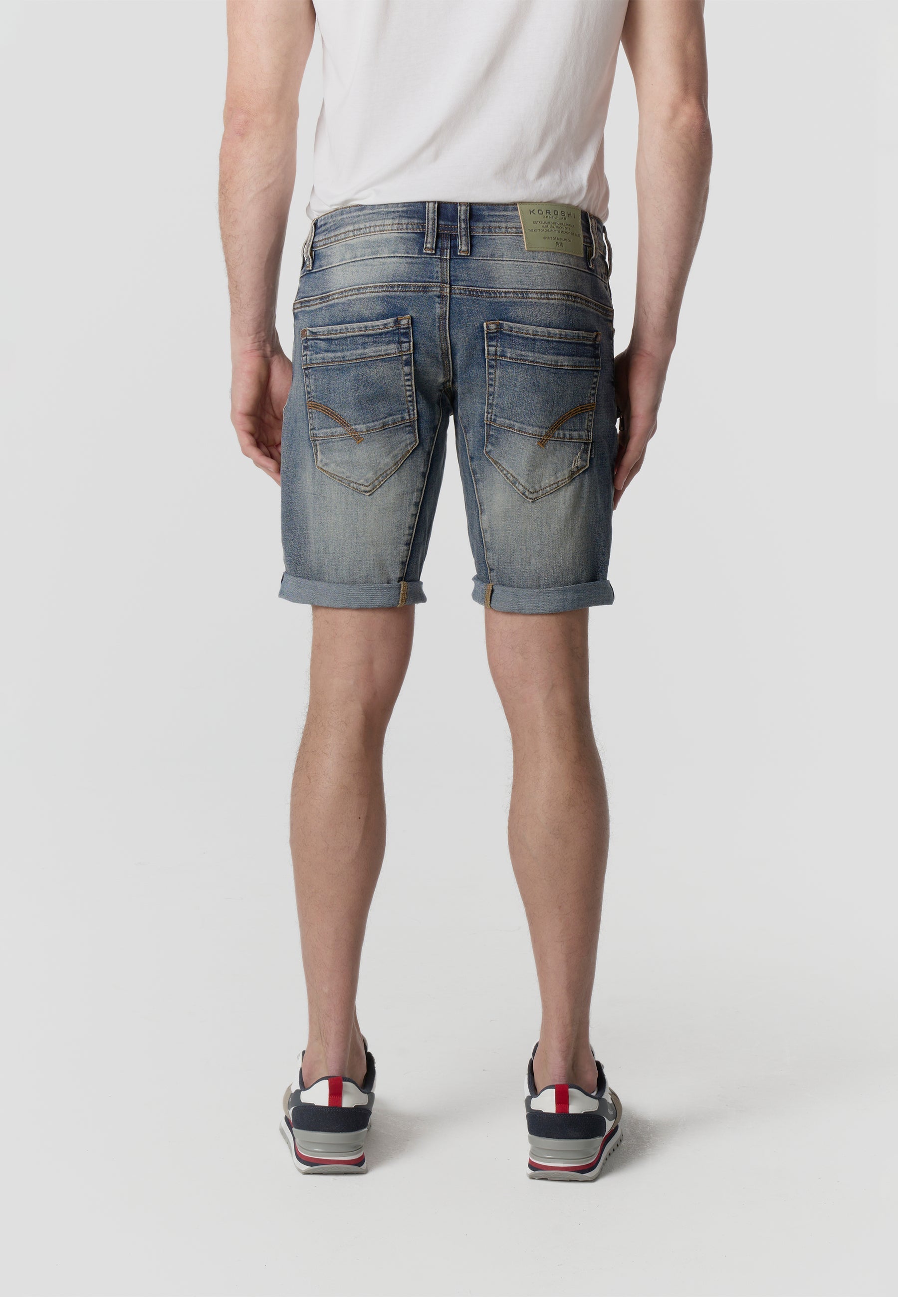 Bermuda Hombre Cargo Denim Jogger Azul Claro – Koroshi 2611PS42