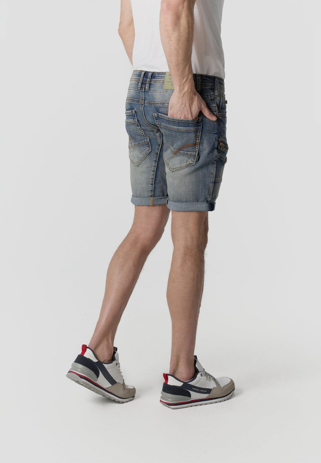 Bermuda Hombre Cargo Denim Jogger Azul Claro – Koroshi 2611PS42