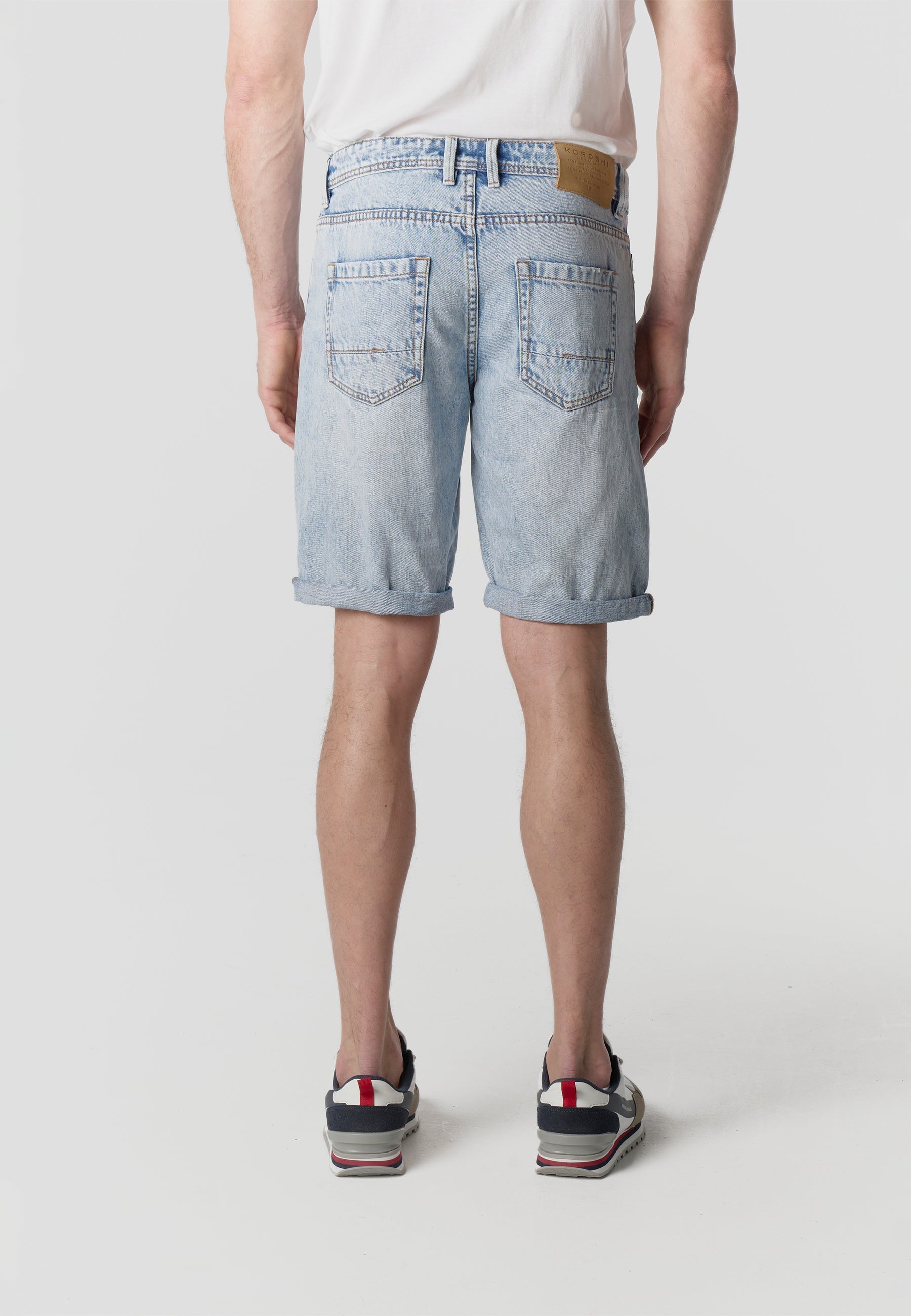 Bermuda Hombre Denim Relaxed Azul Claro – Koroshi 2611PS44