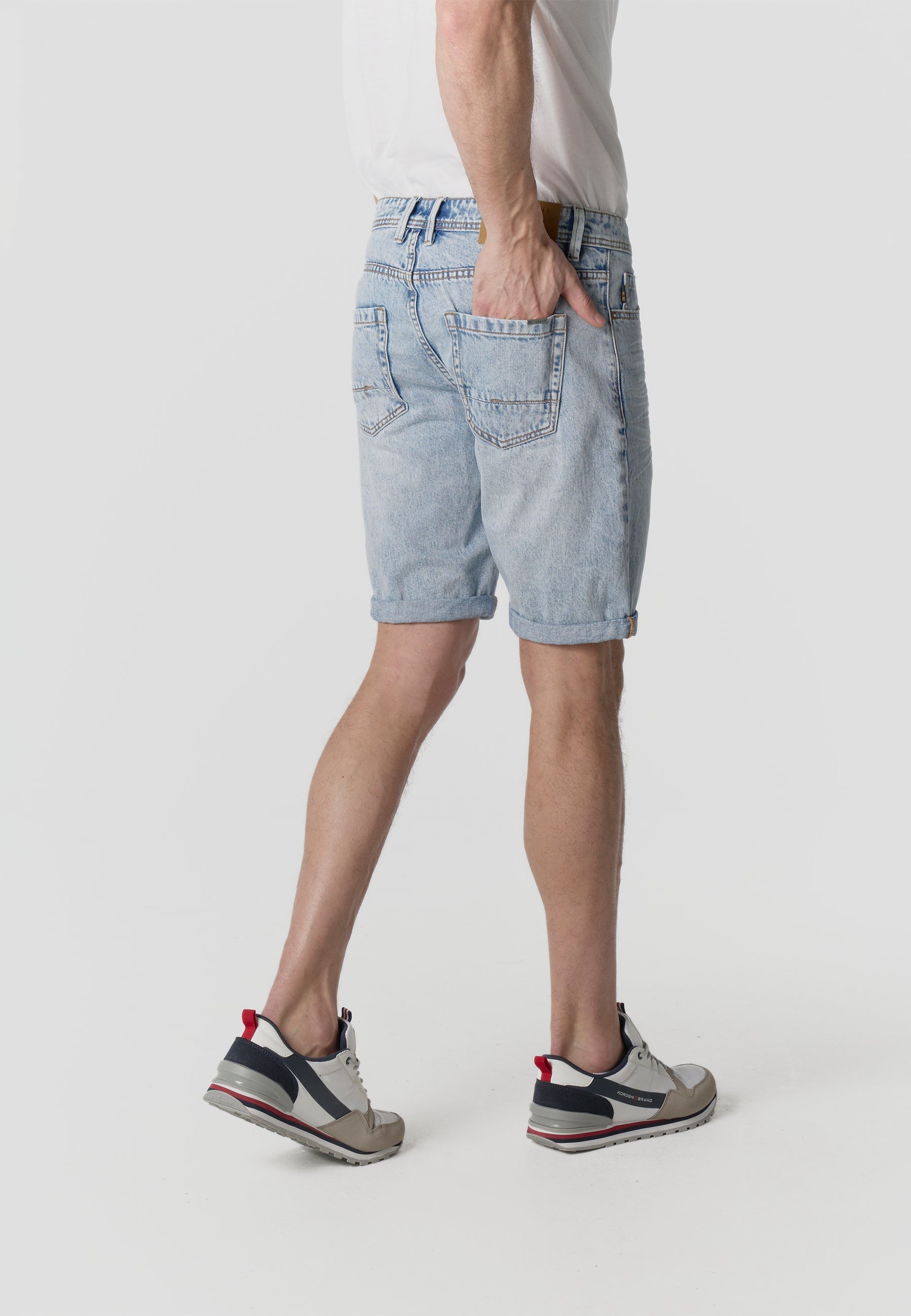 Bermuda Hombre Denim Relaxed Azul Claro – Koroshi 2611PS44