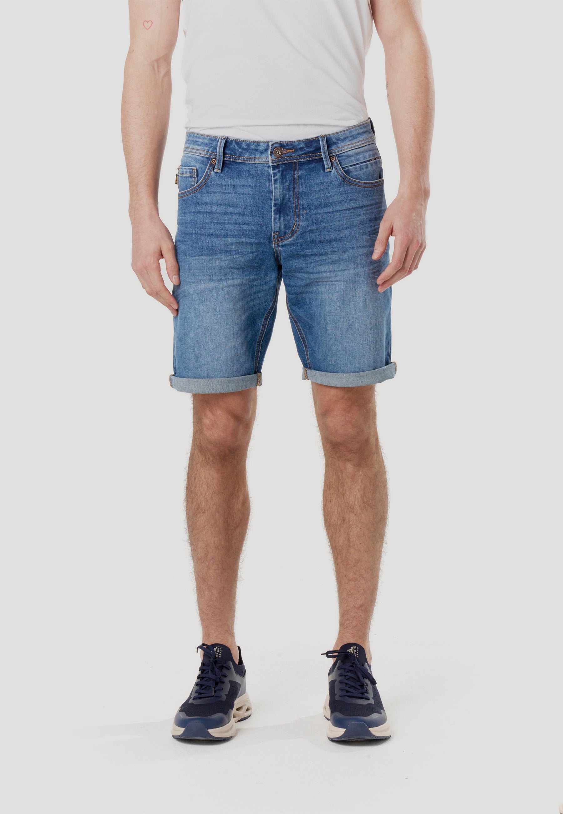Bermuda Hombre Denim Relaxed Azul Medio – Koroshi 2611PS45