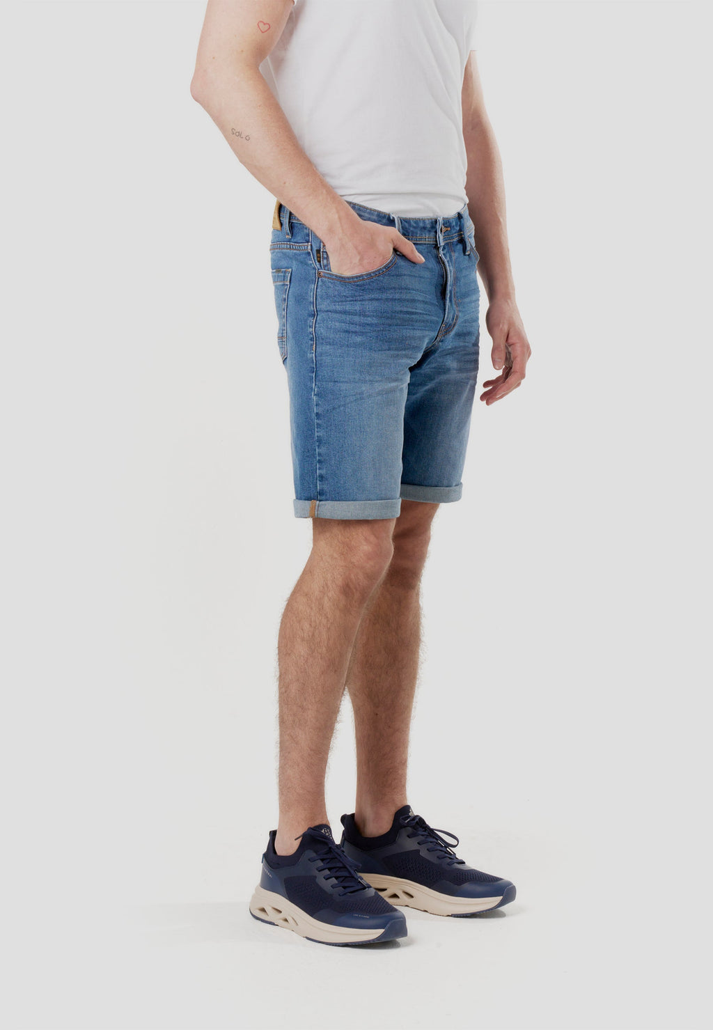 Bermuda Hombre Denim Relaxed Azul Medio – Koroshi 2611PS45