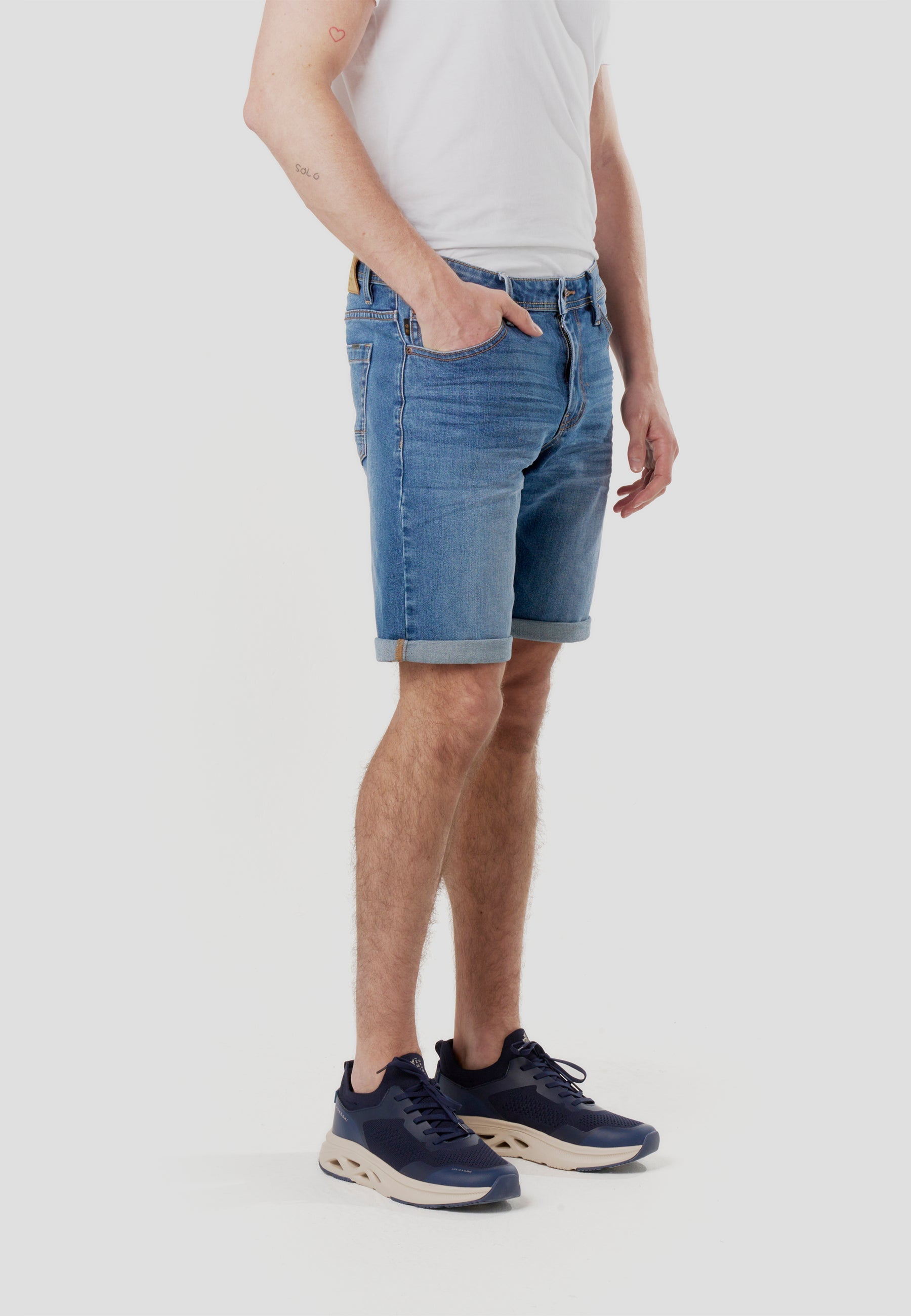 Bermuda Hombre Denim Relaxed Azul Medio – Koroshi 2611PS45