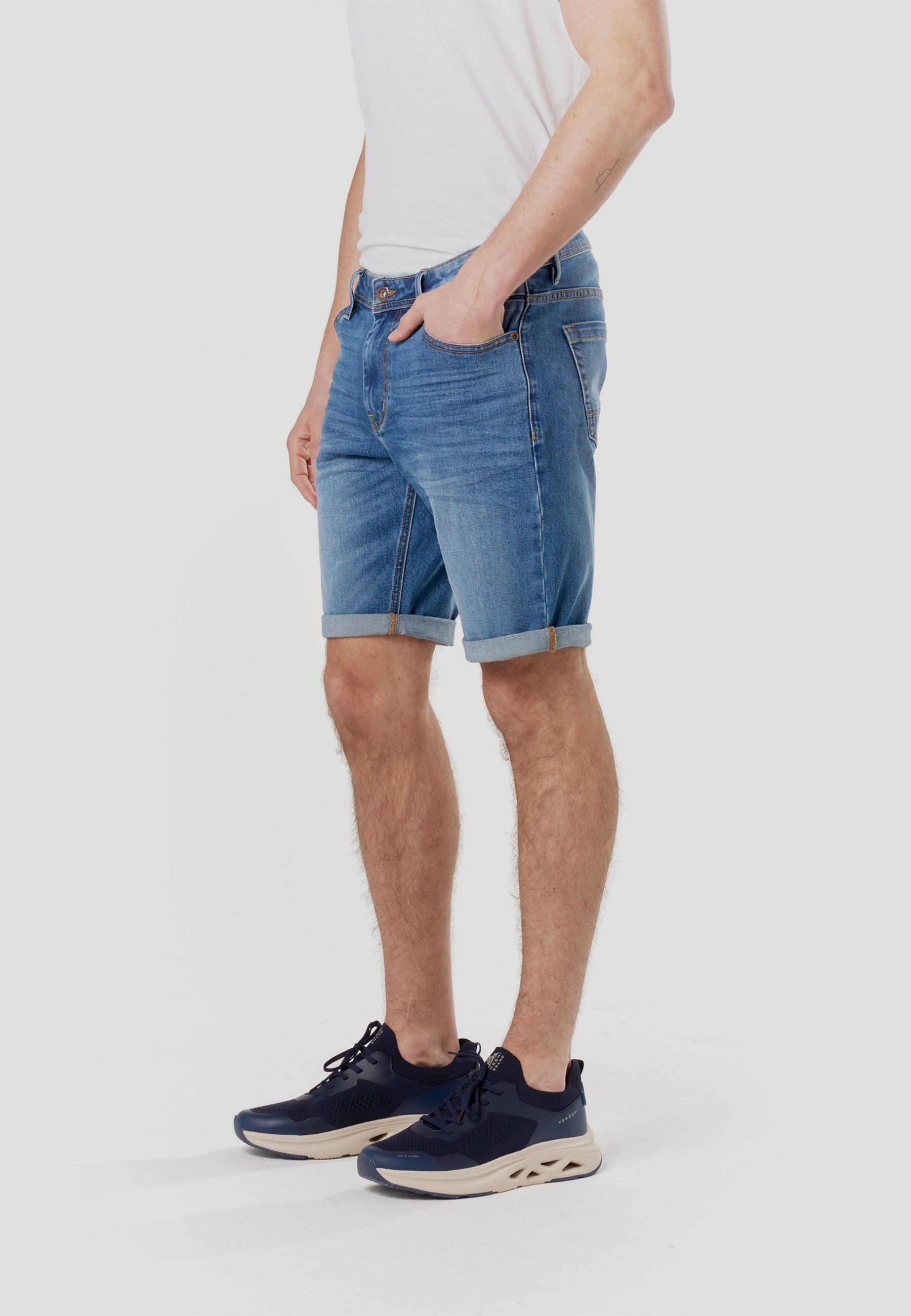 Bermuda Hombre Denim Relaxed Azul Medio – Koroshi 2611PS45