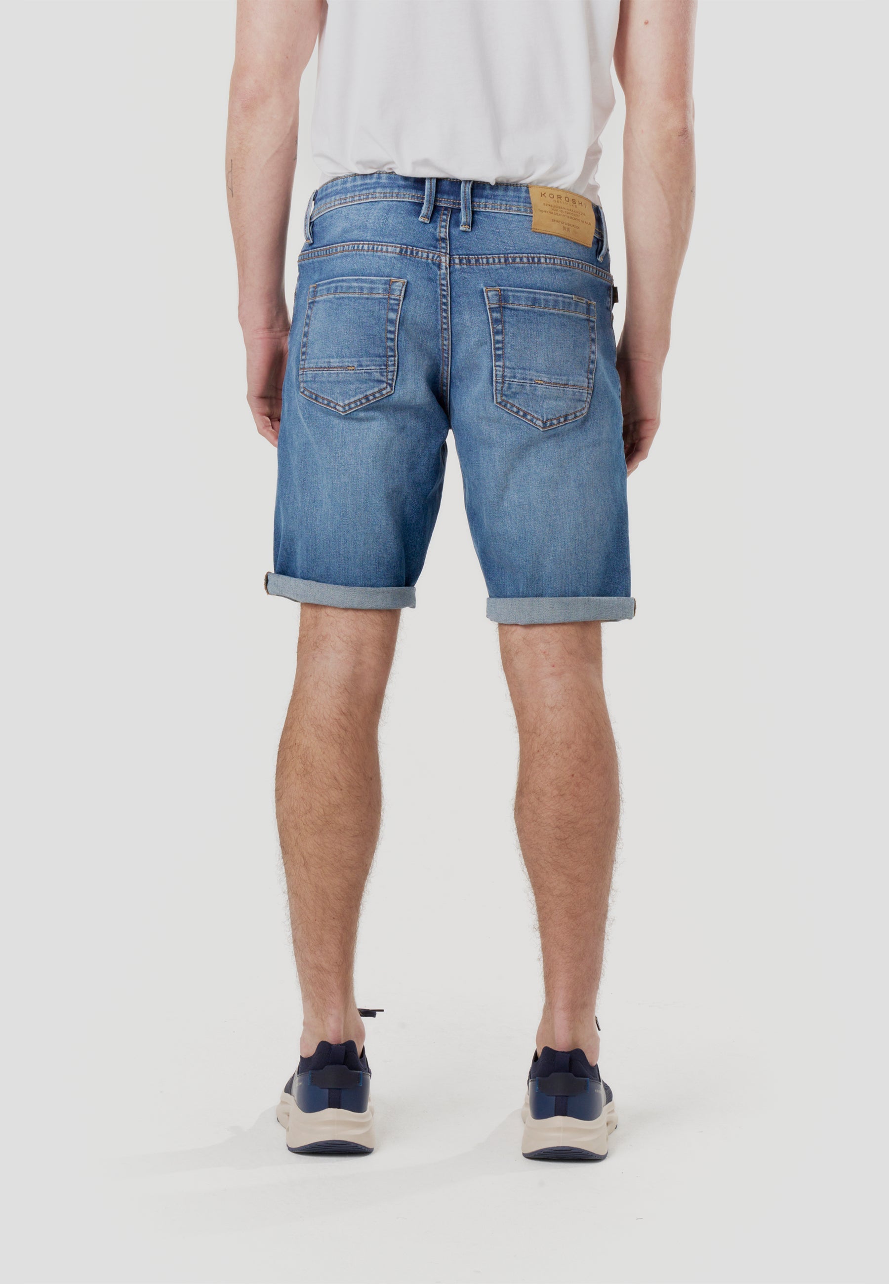 Bermuda Hombre Denim Relaxed Azul Medio – Koroshi 2611PS45