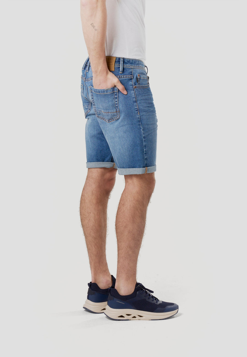 Bermuda Hombre Denim Relaxed Azul Medio – Koroshi 2611PS45