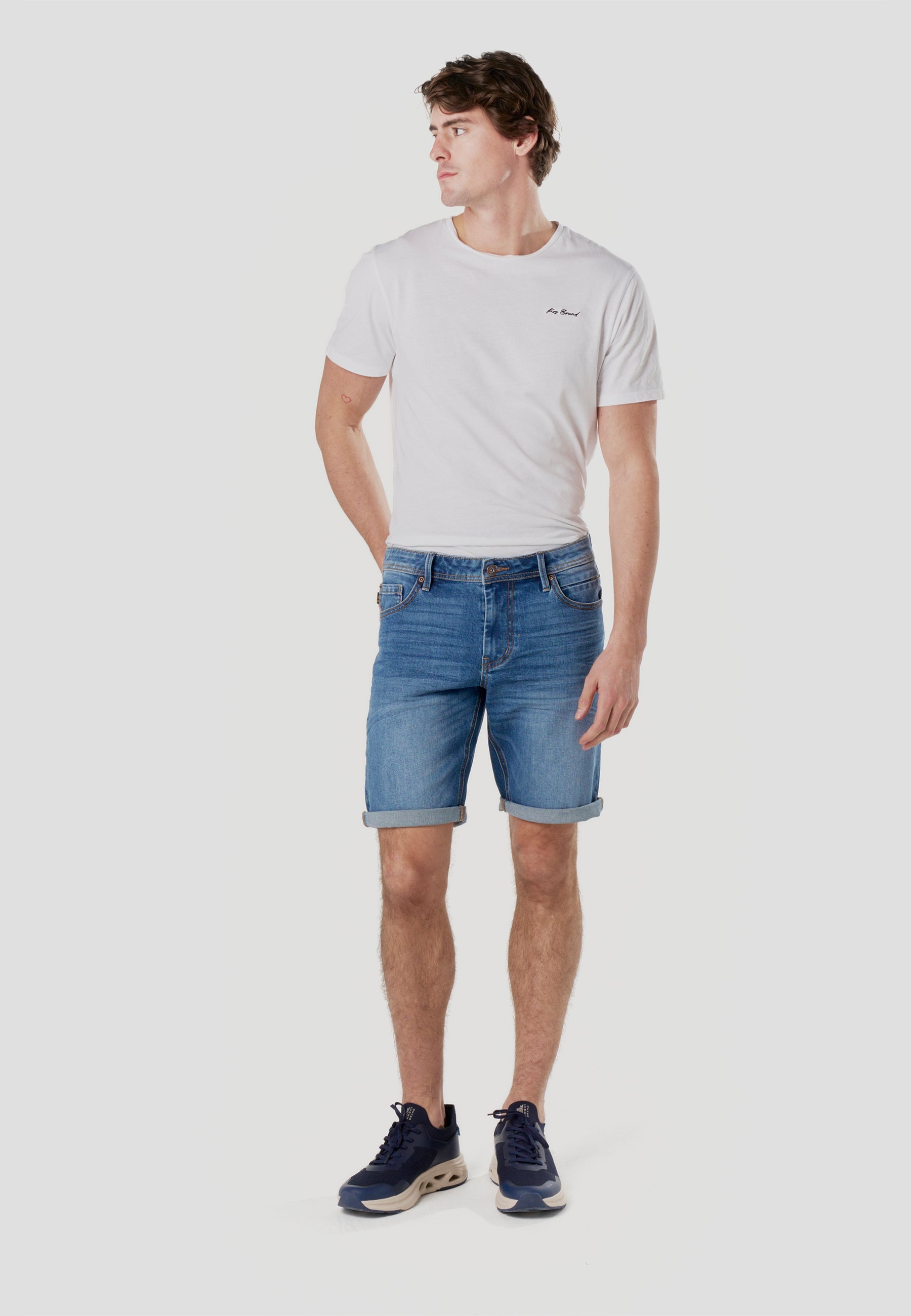 Bermuda Hombre Denim Relaxed Azul Medio – Koroshi 2611PS45