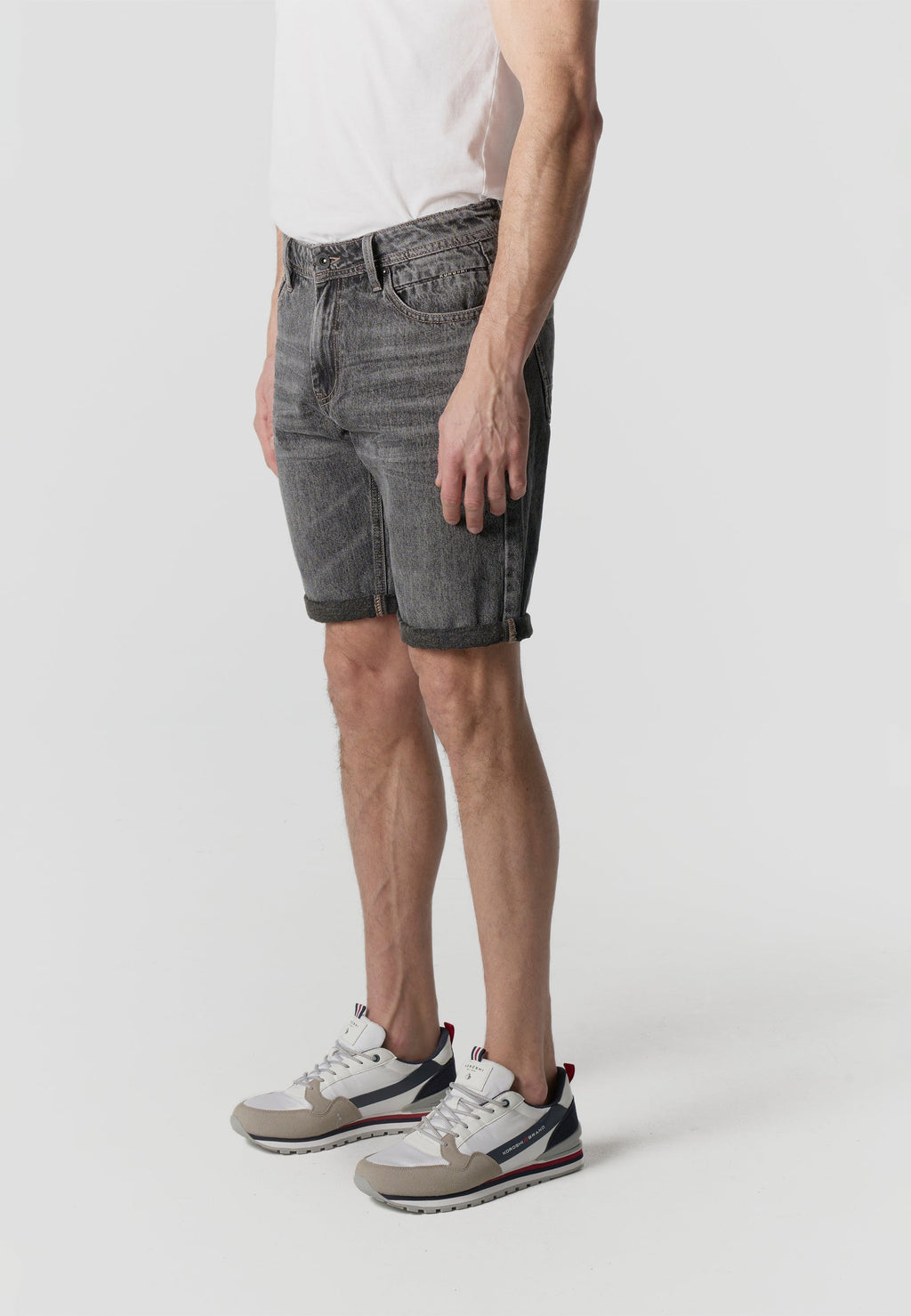 Bermuda Hombre Denim Lavado con Vuelta Negro – Koroshi 2611PS46