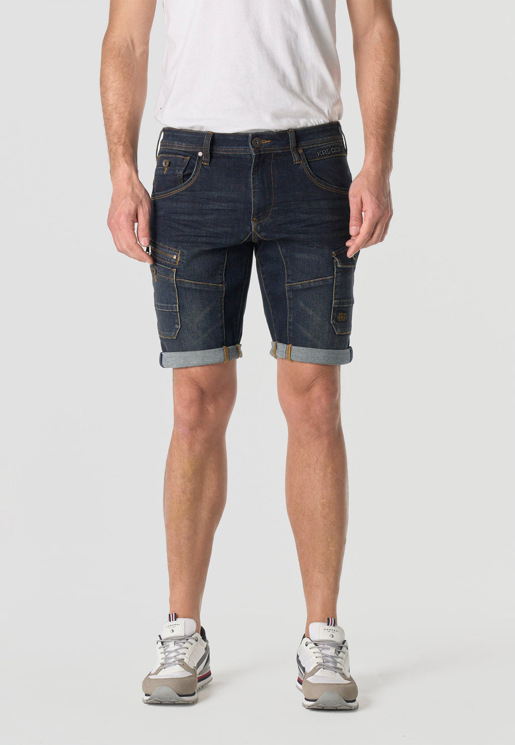 Bermuda Hombre Cargo Denim Azul Oscuro – Koroshi 2611PS48