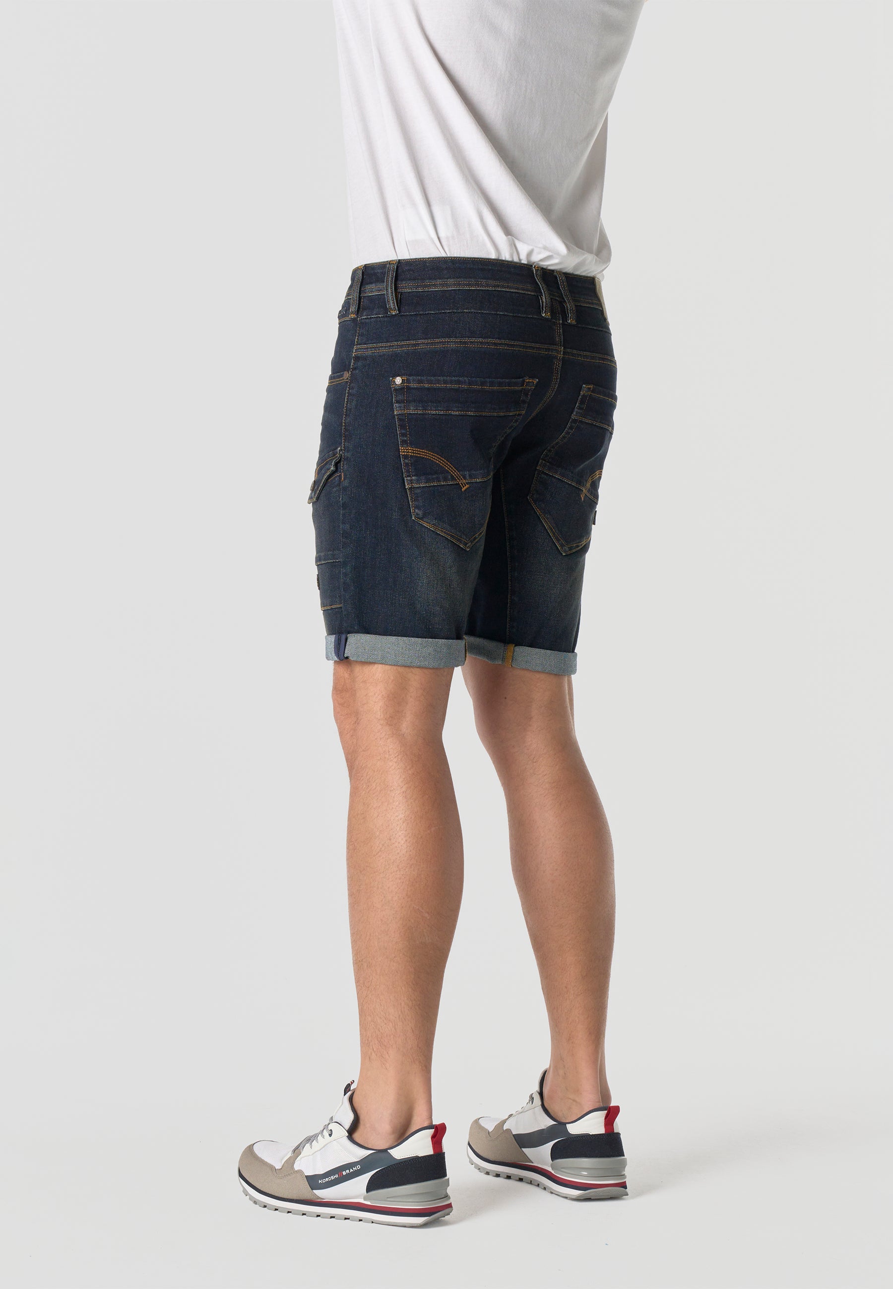 Bermuda Hombre Cargo Denim Azul Oscuro – Koroshi 2611PS48
