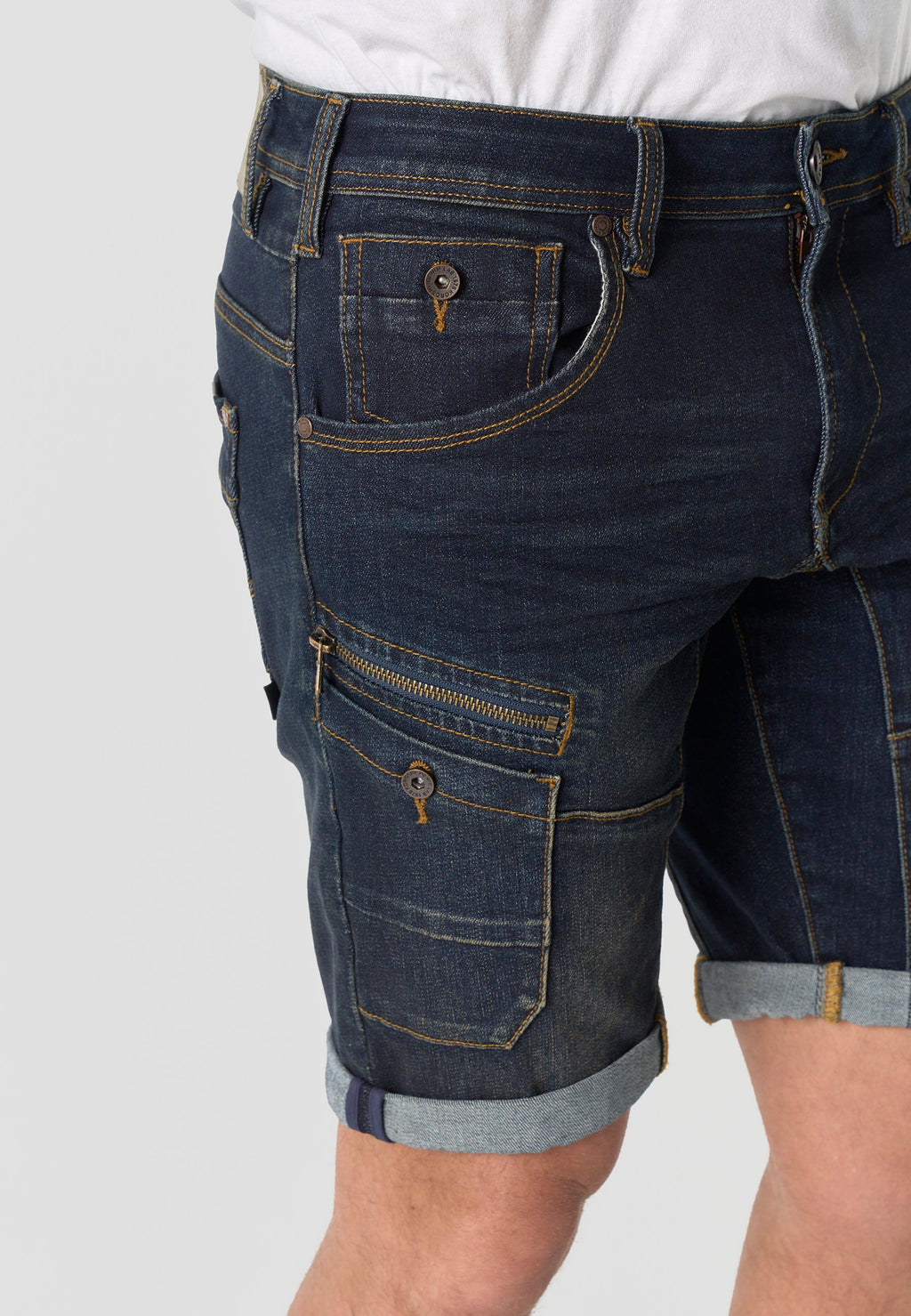 Bermuda Hombre Cargo Denim Azul Oscuro – Koroshi 2611PS48