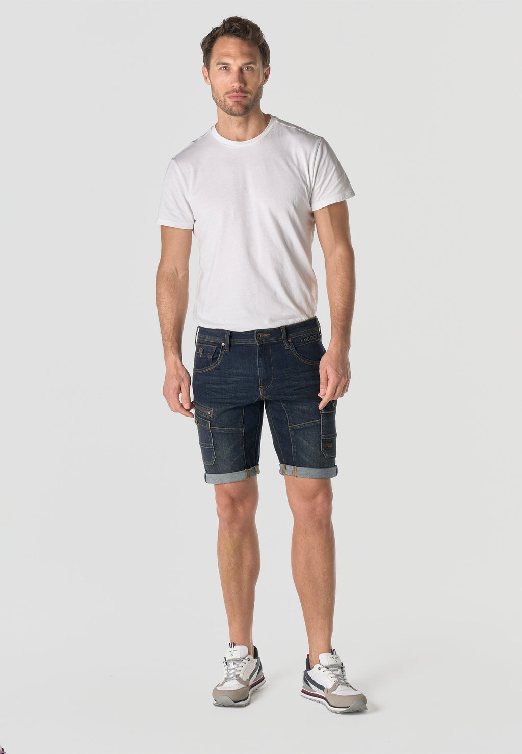 Bermuda Hombre Cargo Denim Azul Oscuro – Koroshi 2611PS48