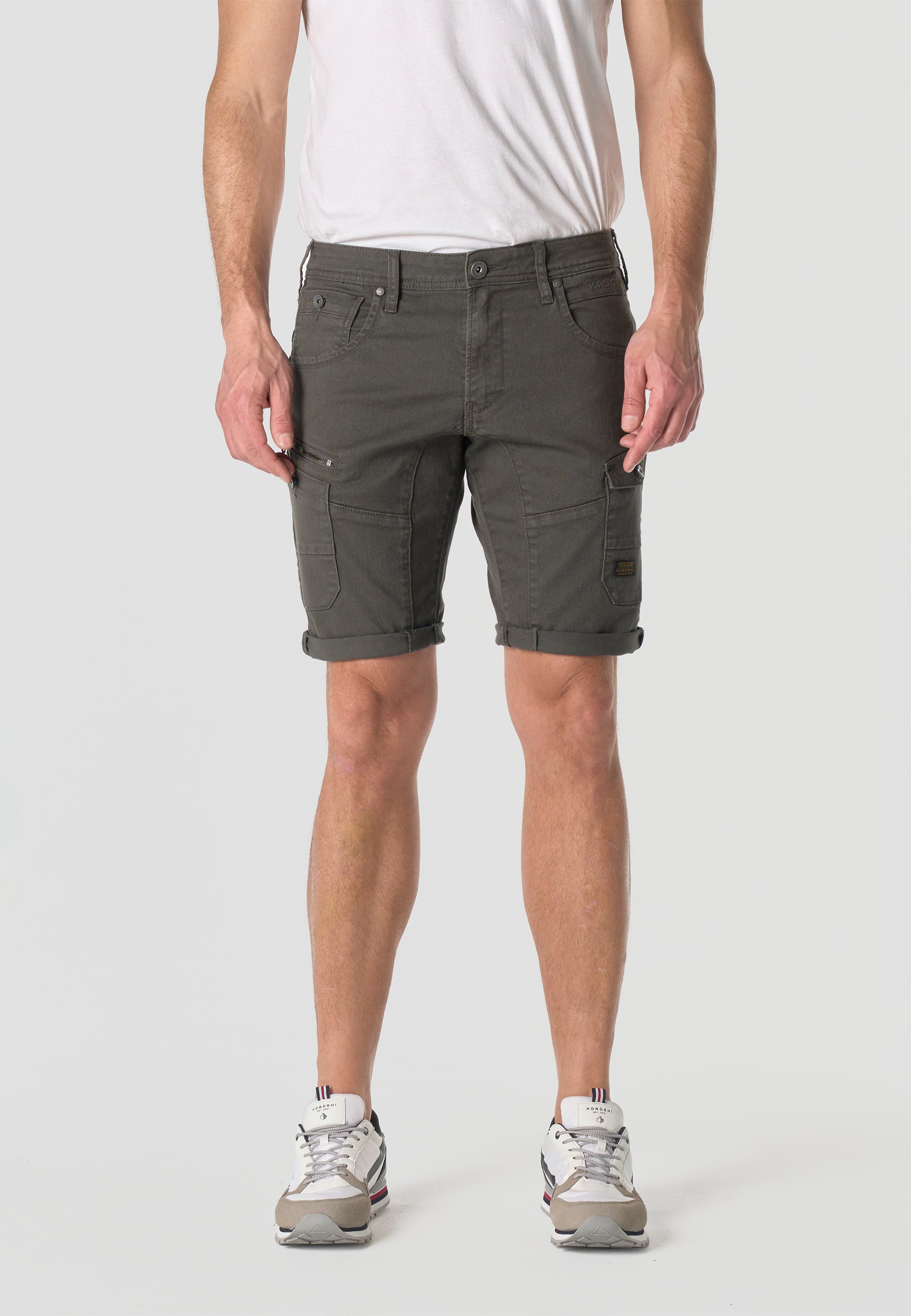 Bermuda Hombre Cargo Algodón Gris – Koroshi 2611PS49
