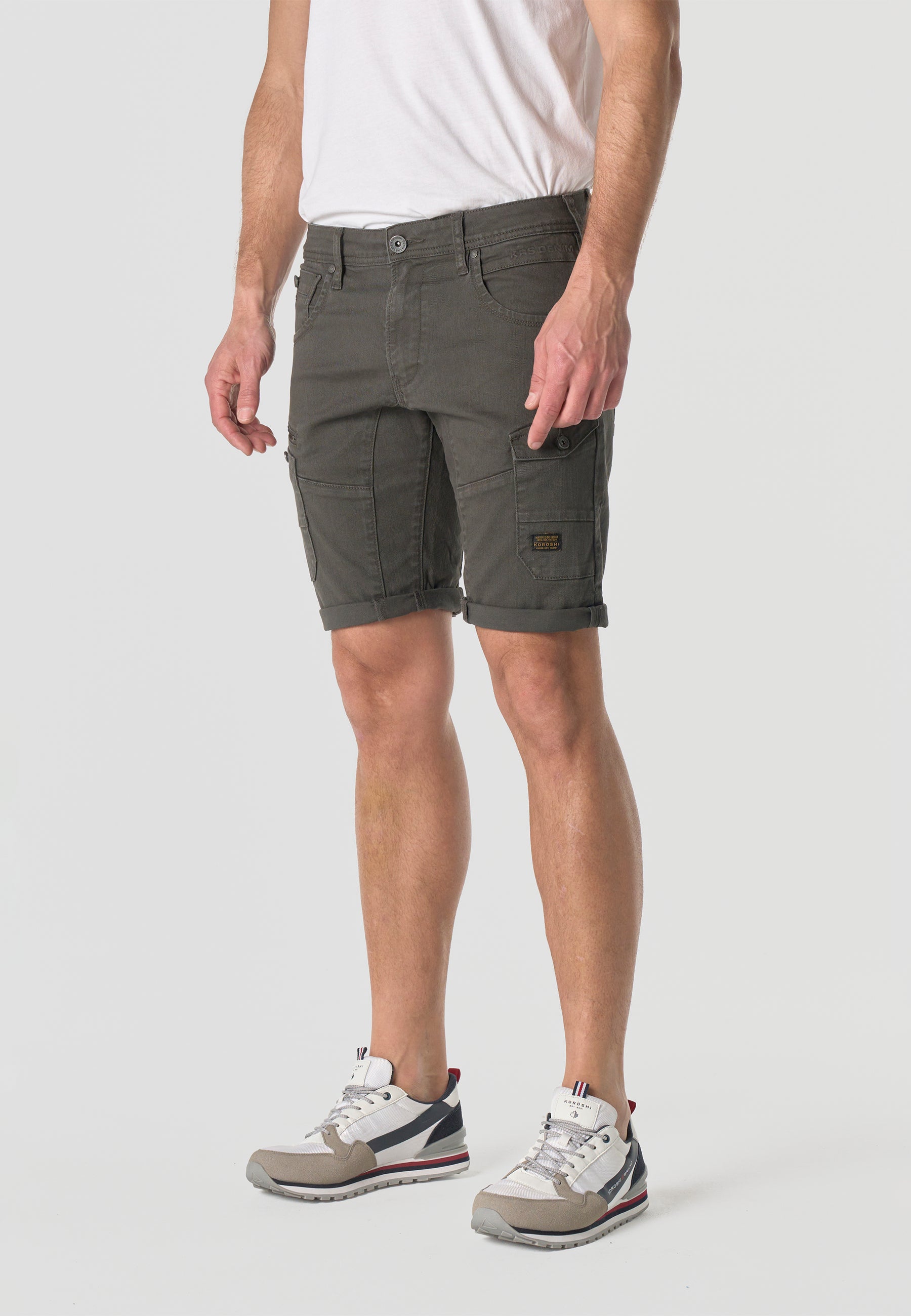 Bermuda Hombre Cargo Algodón Gris – Koroshi 2611PS49