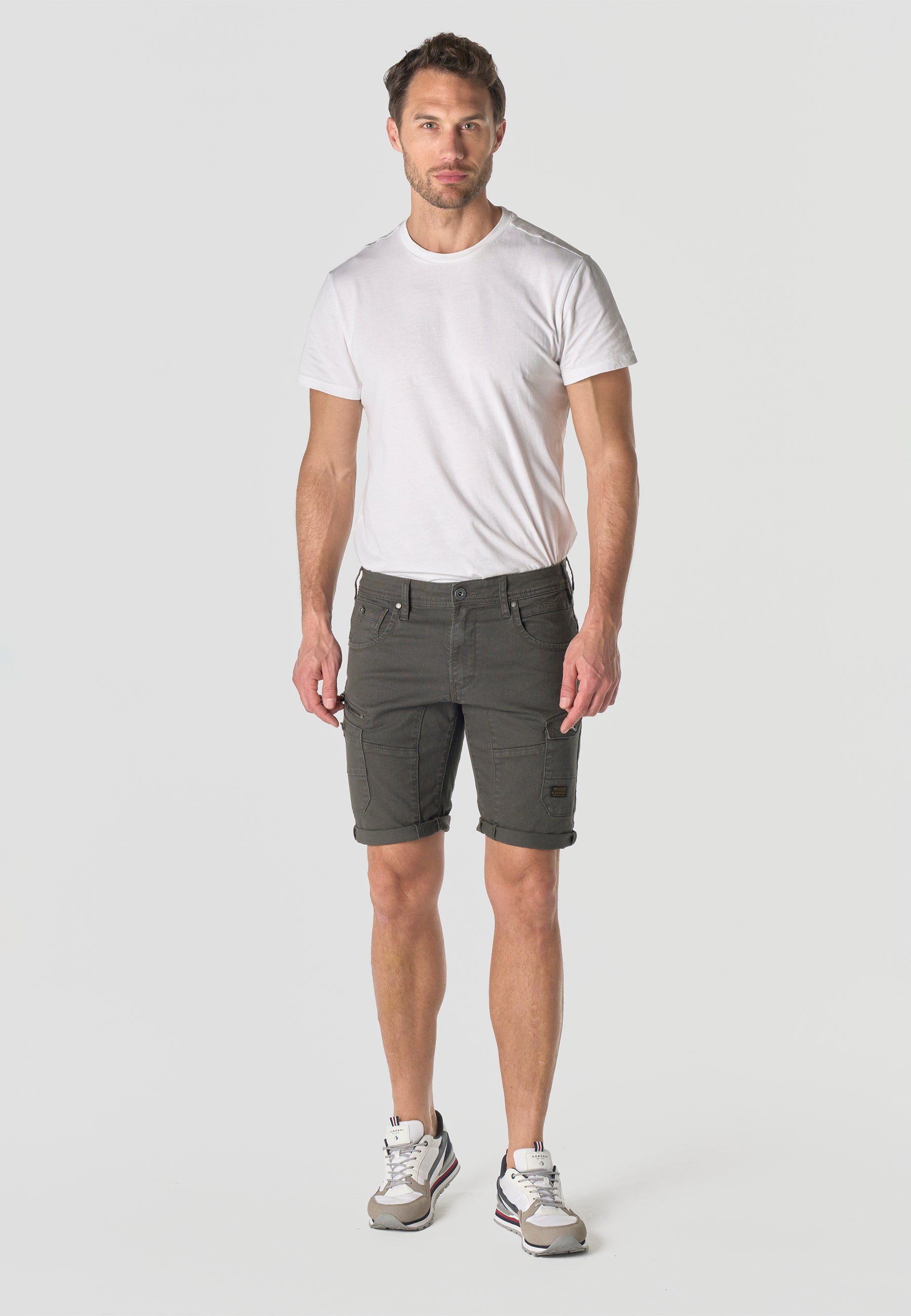 Bermuda Hombre Cargo Algodón Gris – Koroshi 2611PS49