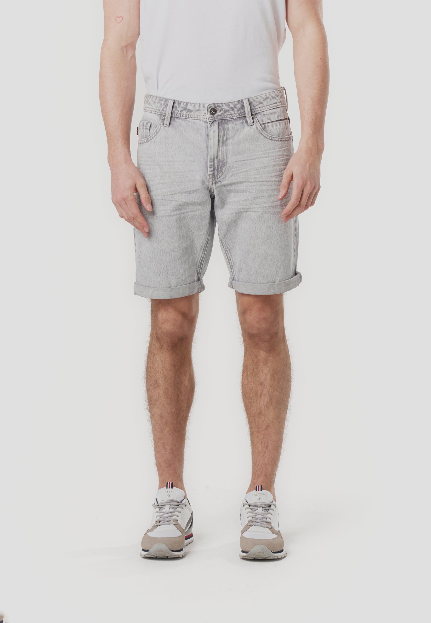 Bermuda Hombre Denim Relaxed Gris – Koroshi 2611PS50