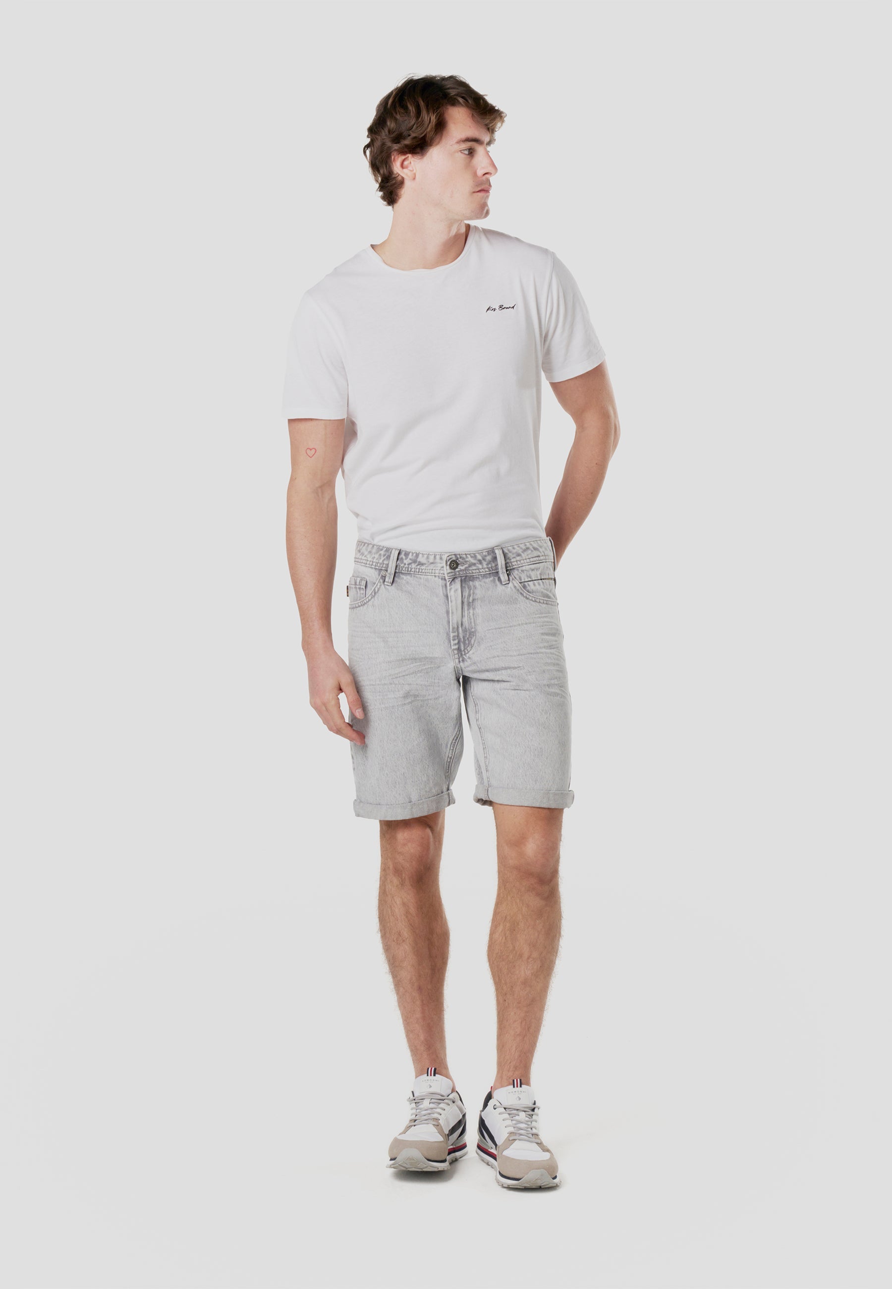 Bermuda Hombre Denim Relaxed Gris – Koroshi 2611PS50