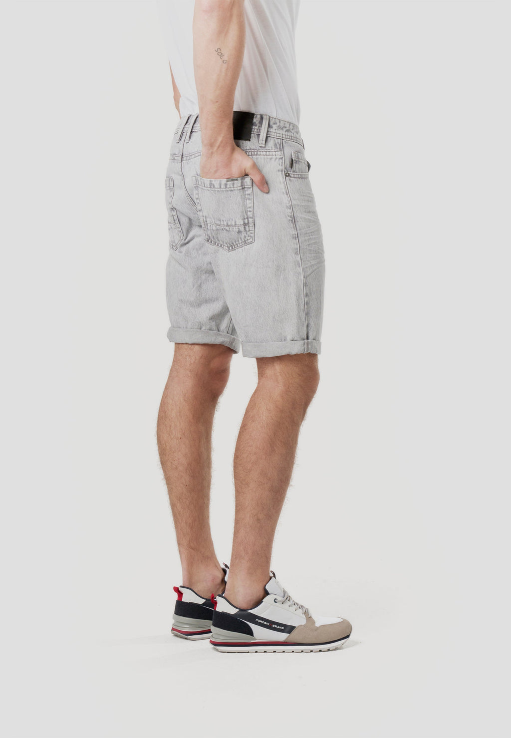 Bermuda Hombre Denim Relaxed Gris – Koroshi 2611PS50