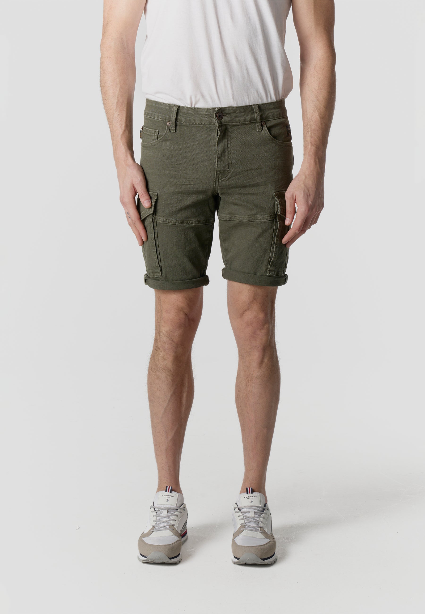 Bermuda Hombre Cargo Denim Verde – Koroshi 2611PS60