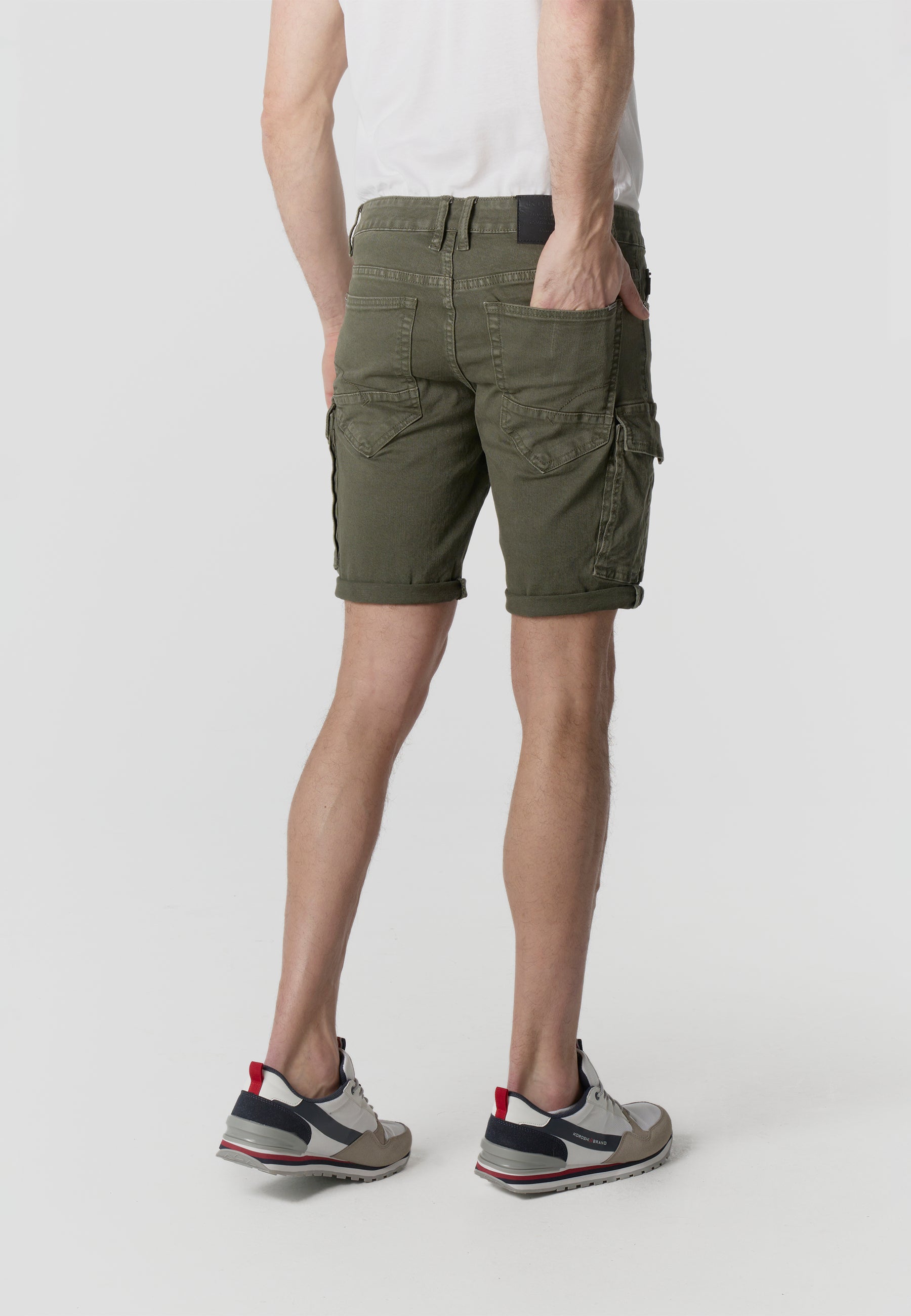 Bermuda Hombre Cargo Denim Verde – Koroshi 2611PS60