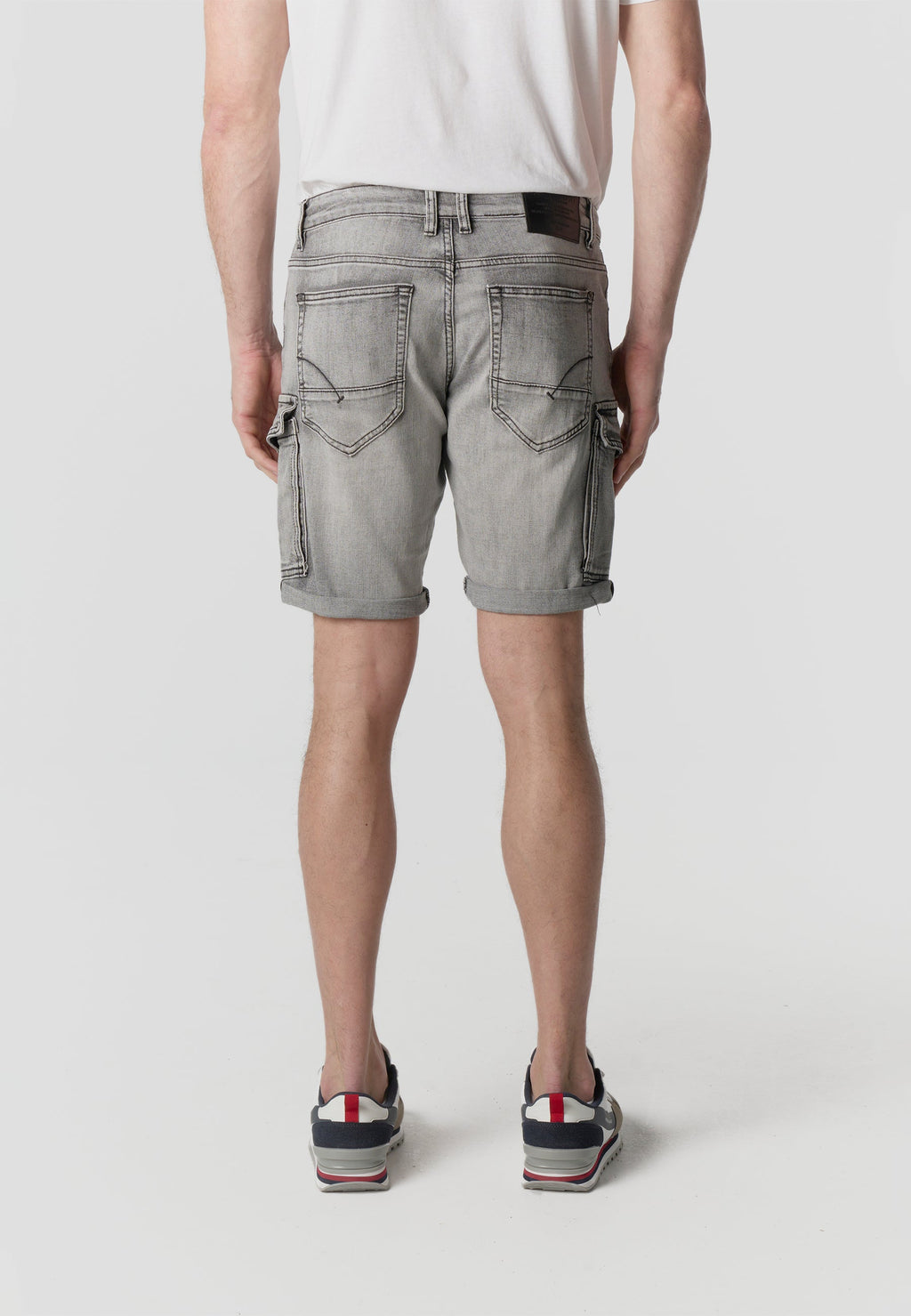 Bermuda Hombre Cargo Denim Lavado Gris – Koroshi 2611PS64