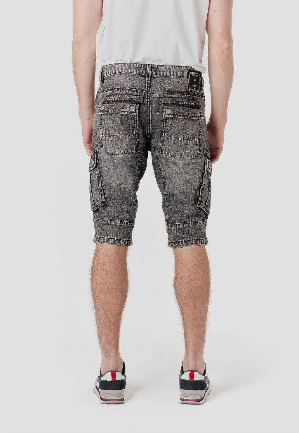 Bermuda Hombre Cargo Denim Larga Negro – Koroshi 2611PS72