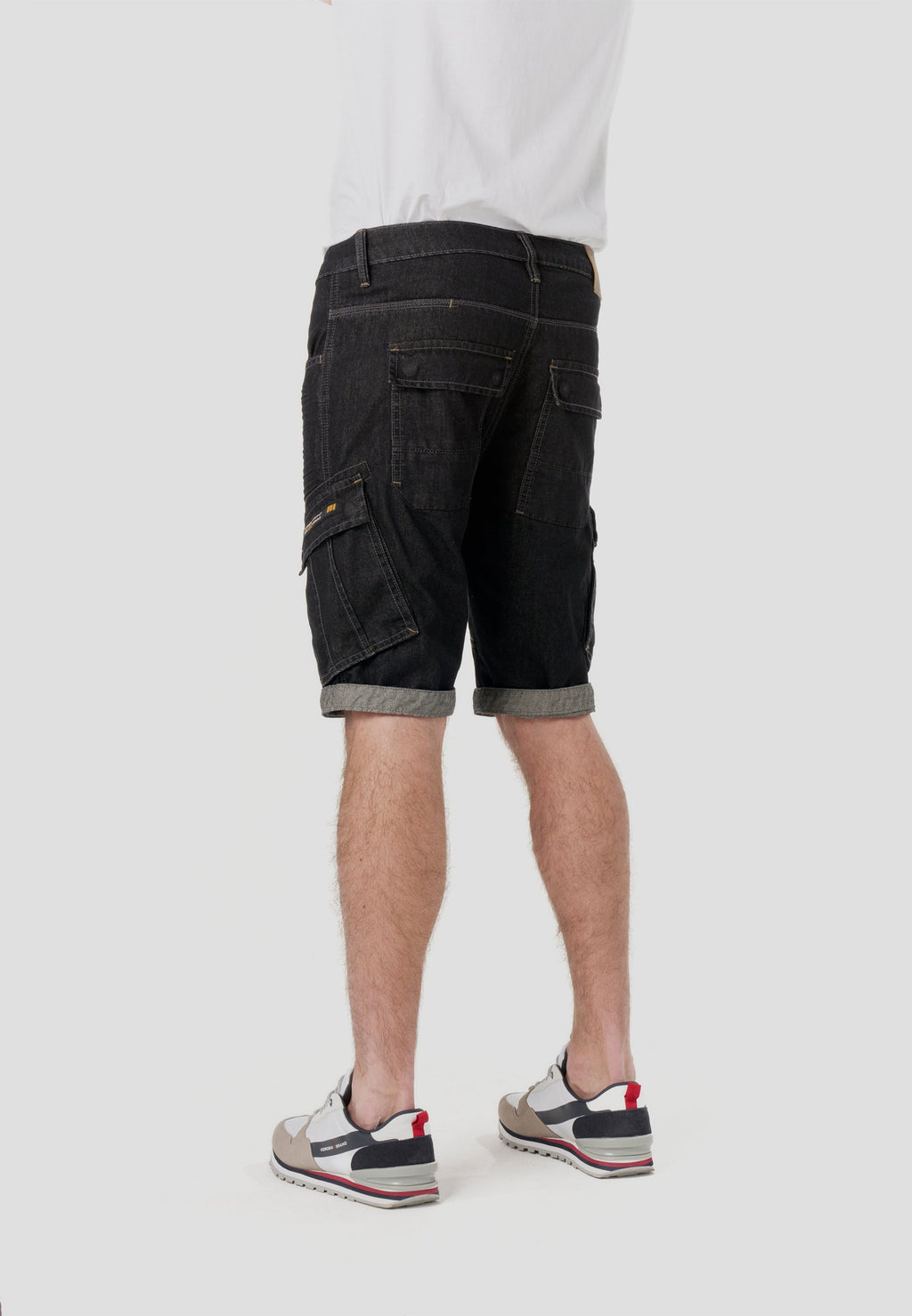 Bermuda Hombre Cargo Denim Lavado Negro – Koroshi 2611PS74