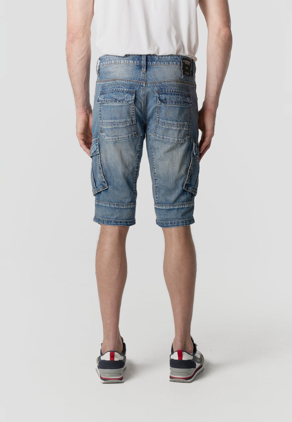 Bermuda Hombre Cargo Denim Relaxed – Koroshi Azul Claro
